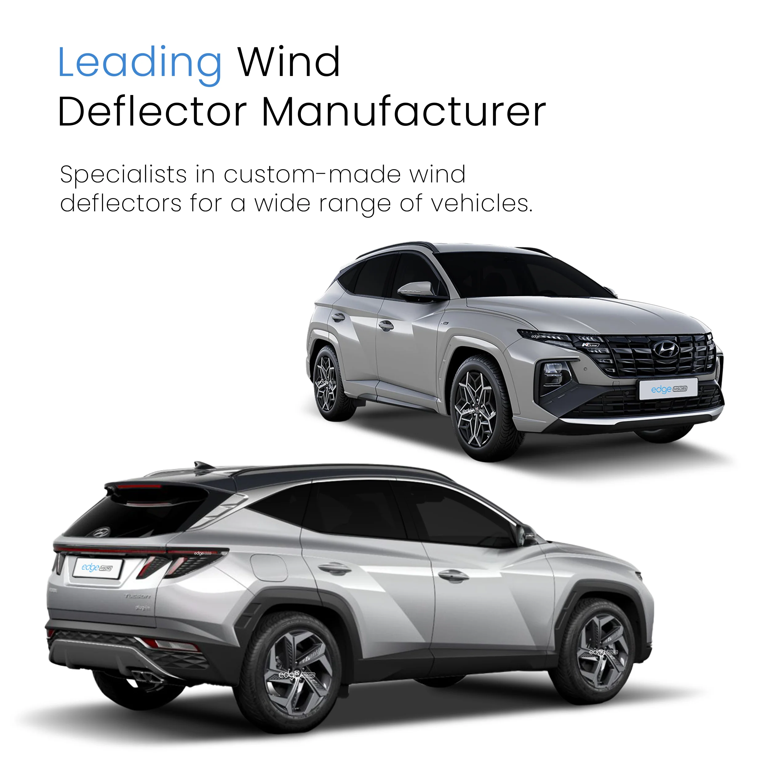 Hyundai Tucson MK4 2021-onwards 5 Door SUV Wind Deflectors 4pc - Image 4