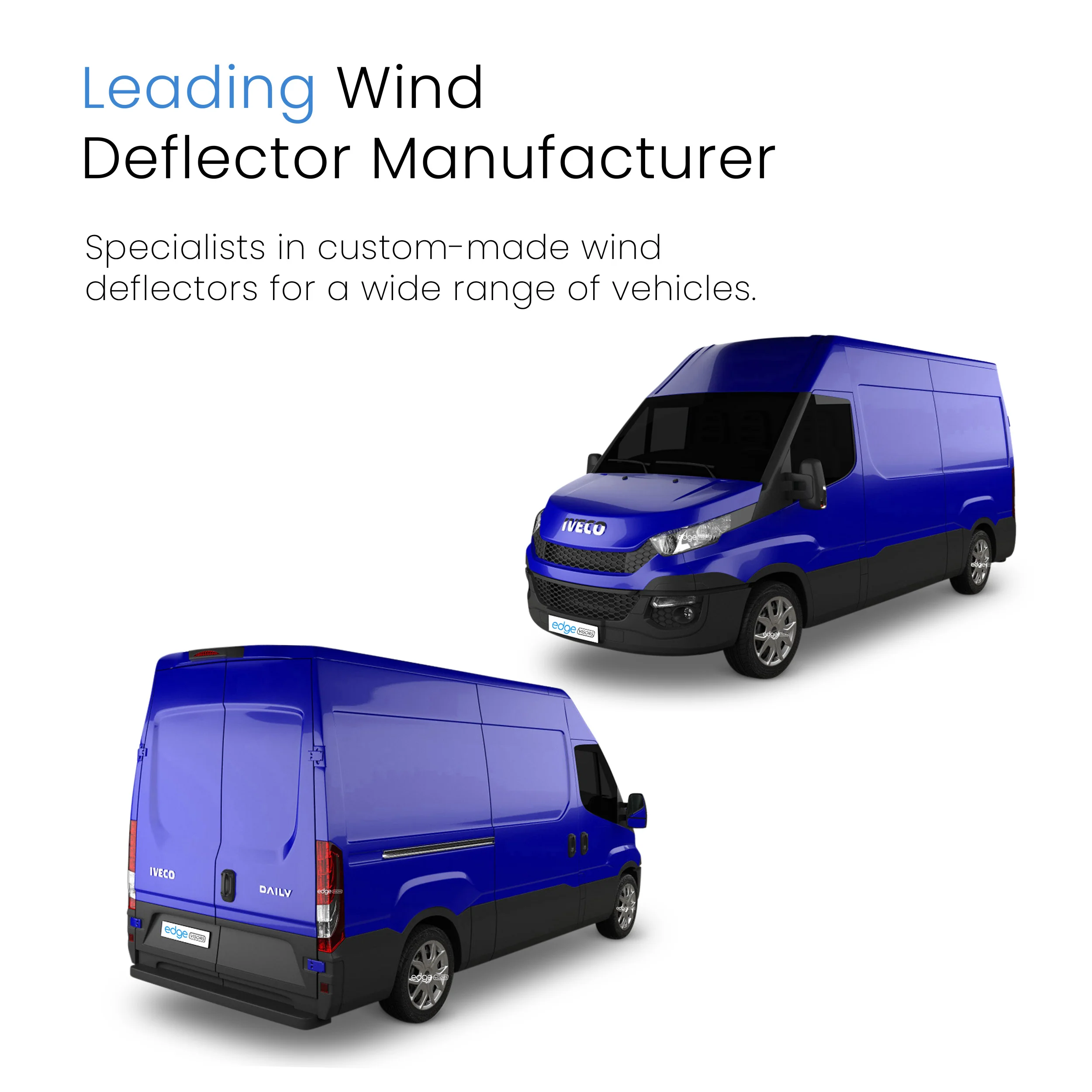 Iveco Daily Van 2014-2024 2 Door Van Wind Deflectors 2pc - Image 4