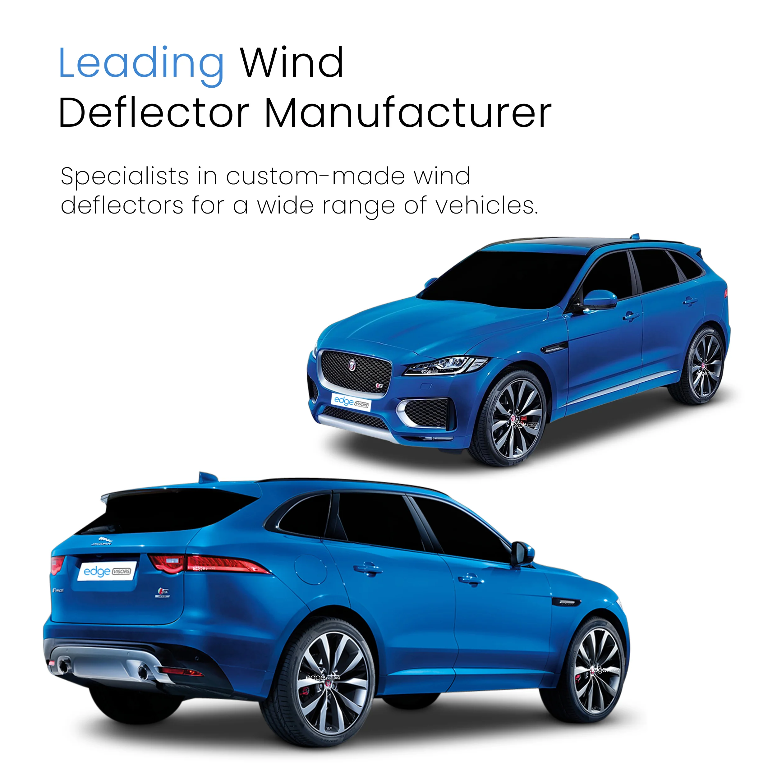 Jaguar F-Pace 2016-onwards 5 Door SUV Wind Deflectors 4pc - Image 4