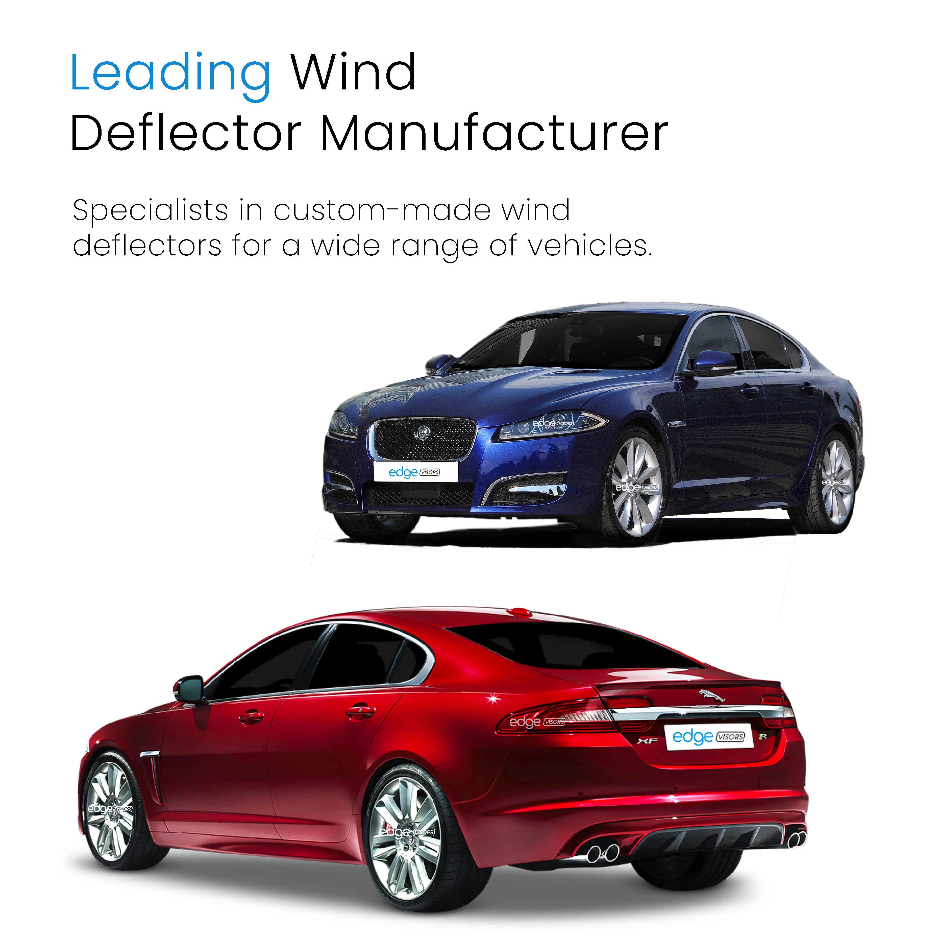 Jaguar XF X250 MK1 2007-2015 4 Door Saloon Wind Deflectors 4pc - Image 4