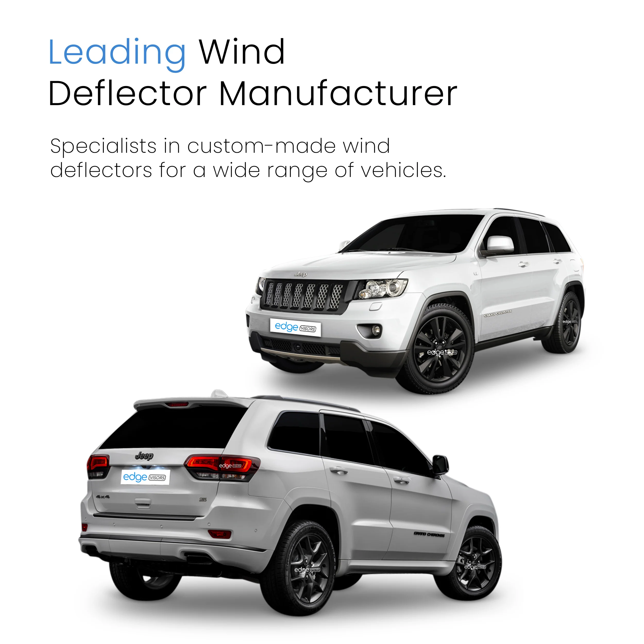 Jeep Grand Cherokee MK4 2011-2022 5 Door SUV Wind Deflectors 4pc - Image 4