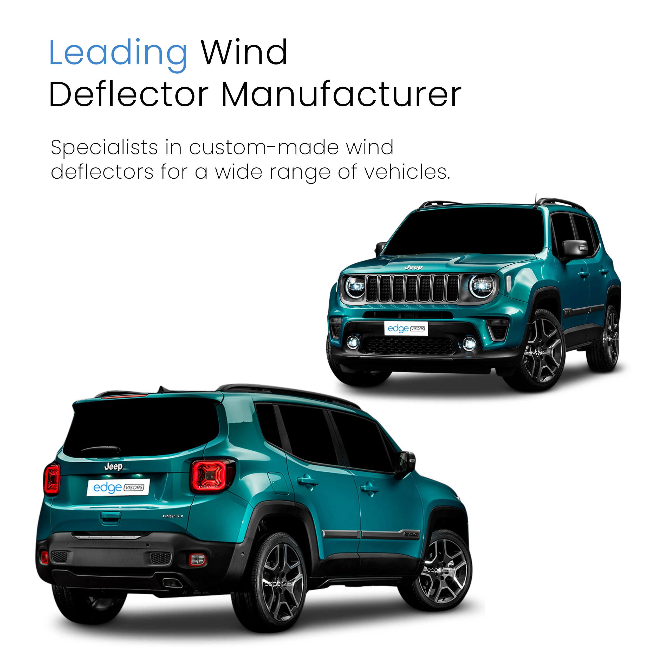 Jeep Renegade 2014-onwards 5 Door SUV Wind Deflectors 4pc - Image 4