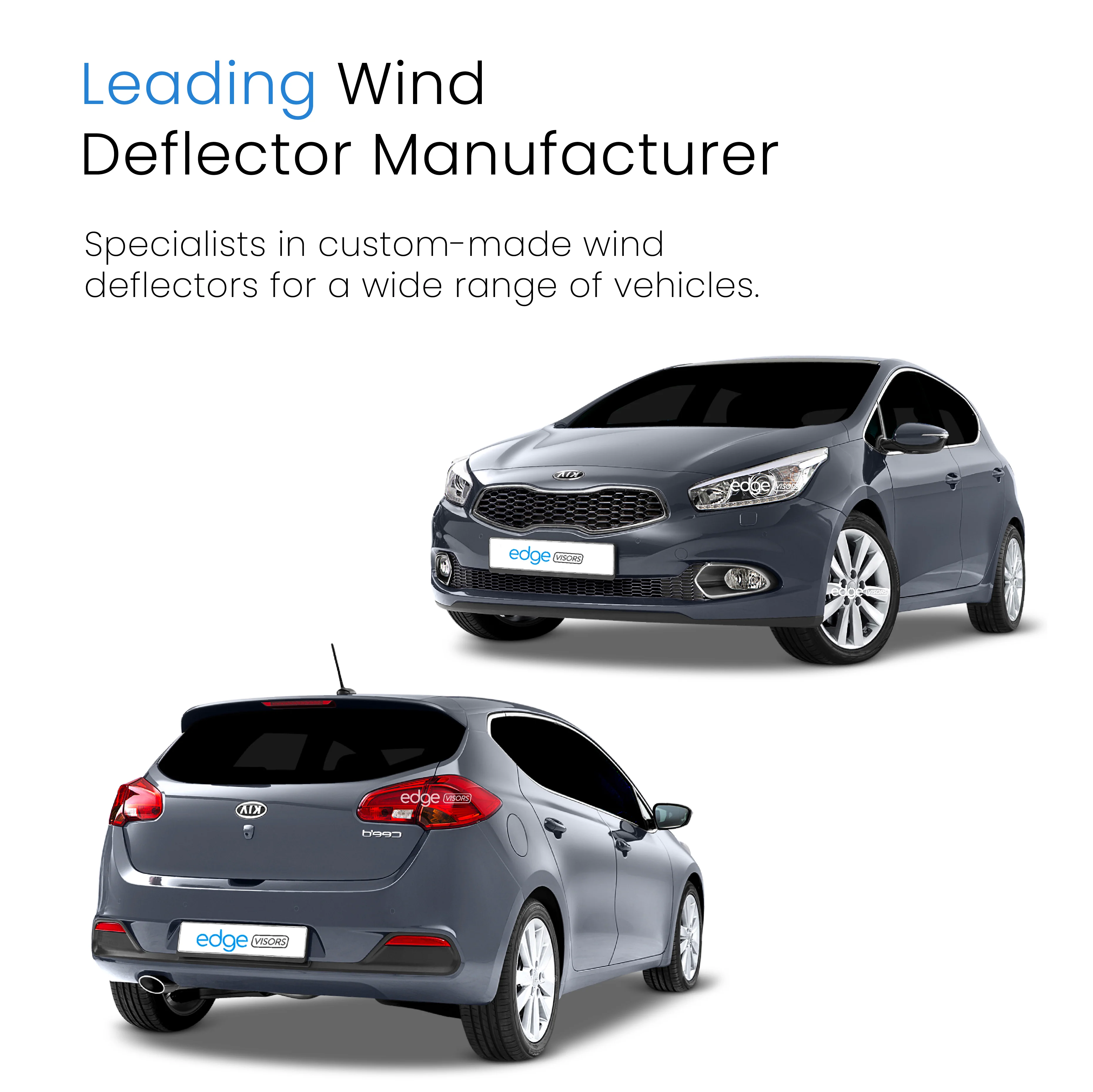 Kia Ceed MK2 2012-2018 5 Door Hatchback Wind Deflectors 4pc - Image 4