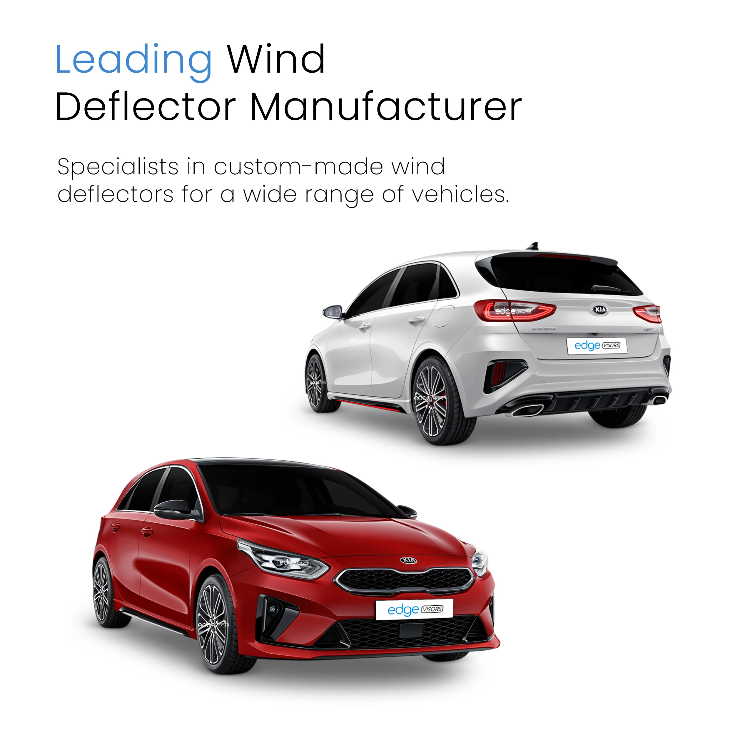 Kia Ceed MK3 2018-2024 5 Door Hatchback Wind Deflectors 4pc - Image 4