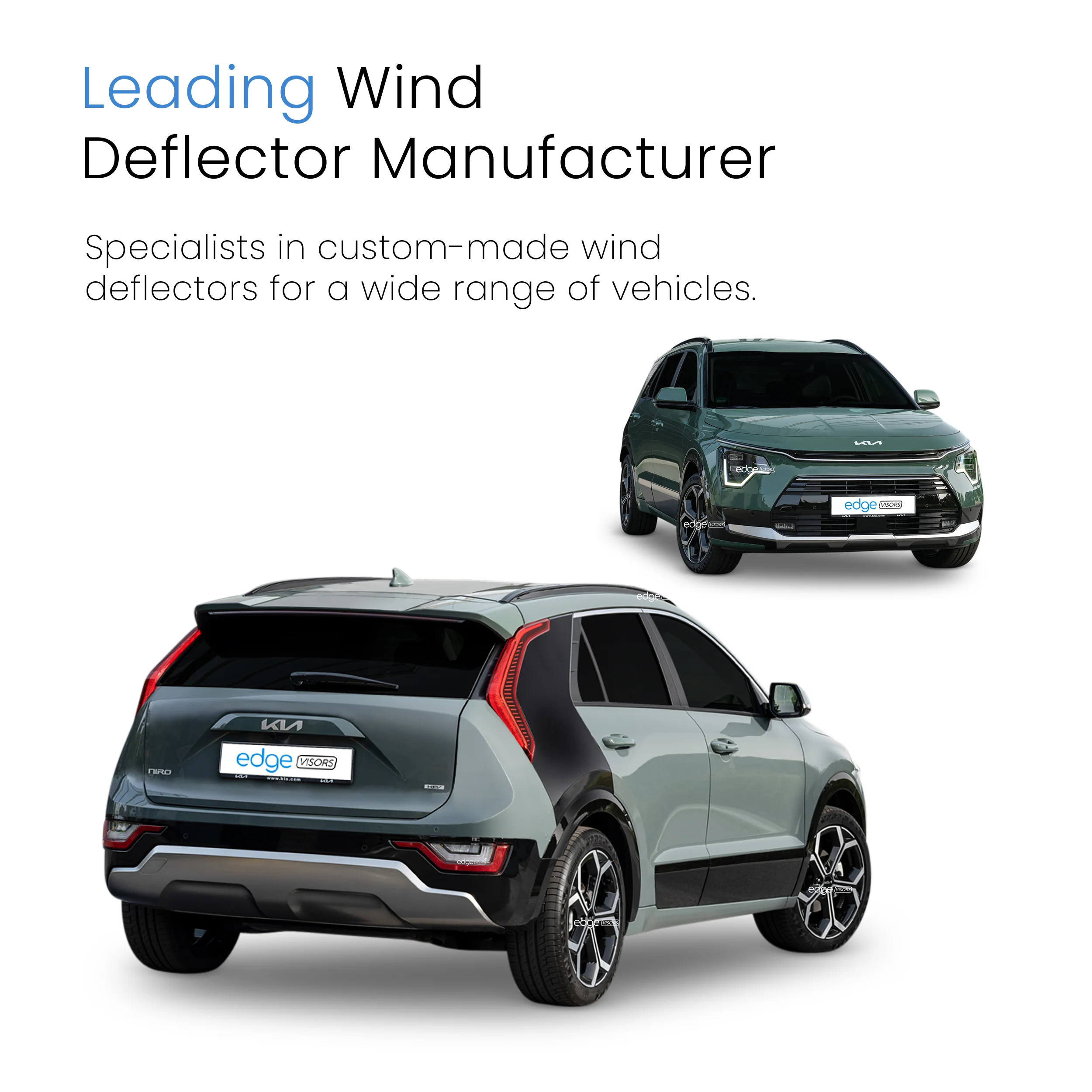 Kia Niro/E-Niro MK2 2022-2025 5 Door SUV Wind Deflectors 4pc - Image 4