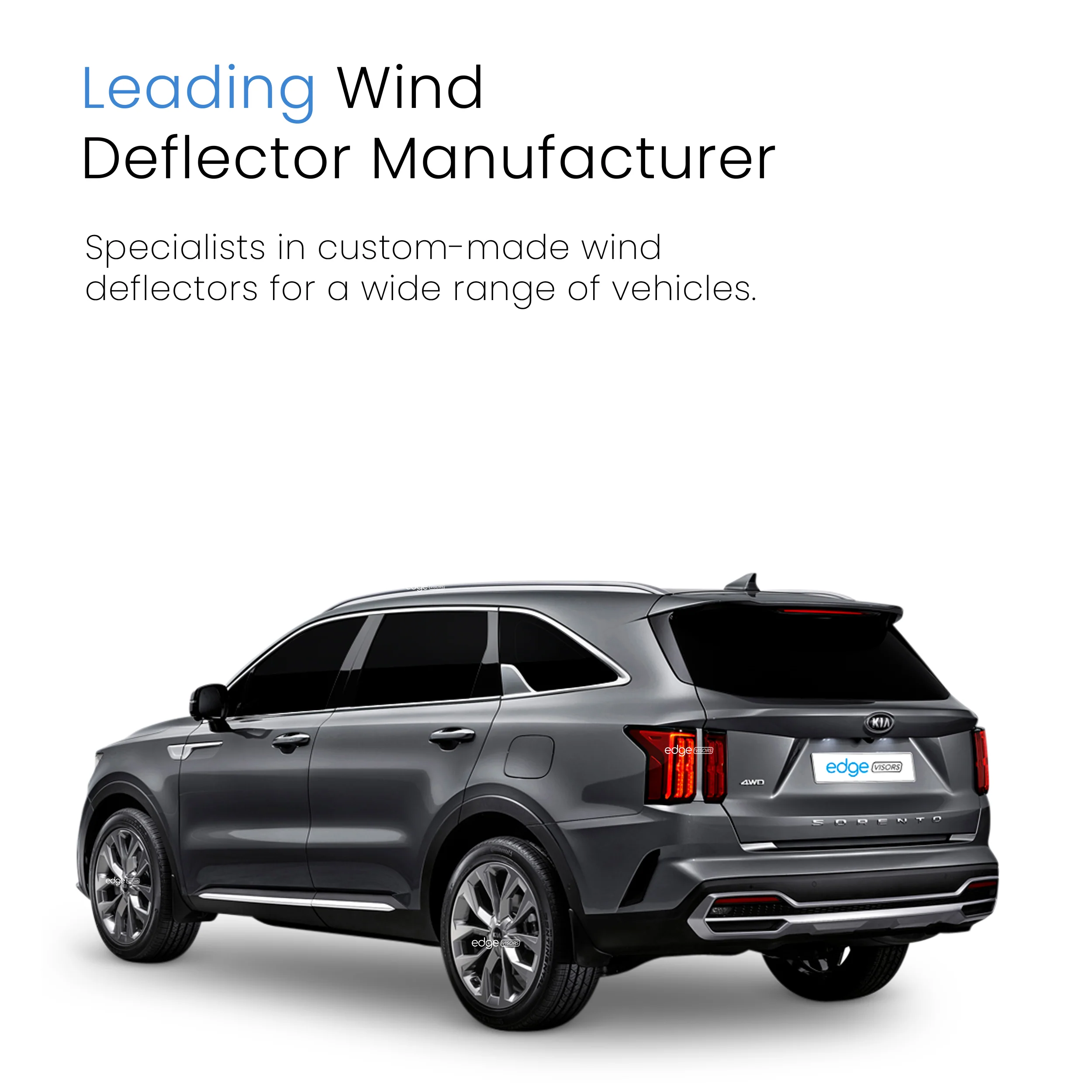 KIA Sorento MK4 2020-onwards 5 Door SUV Wind Deflectors 4pc - Image 4