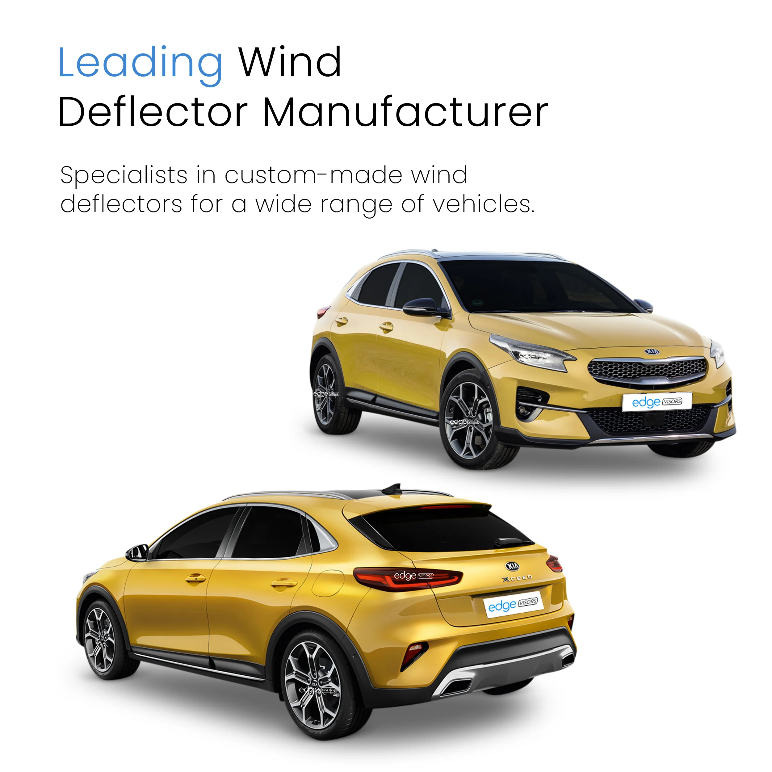 Kia XCeed 2019-Onwards 5 Door SUV/Crossover Wind Deflectors 4pc - Image 4