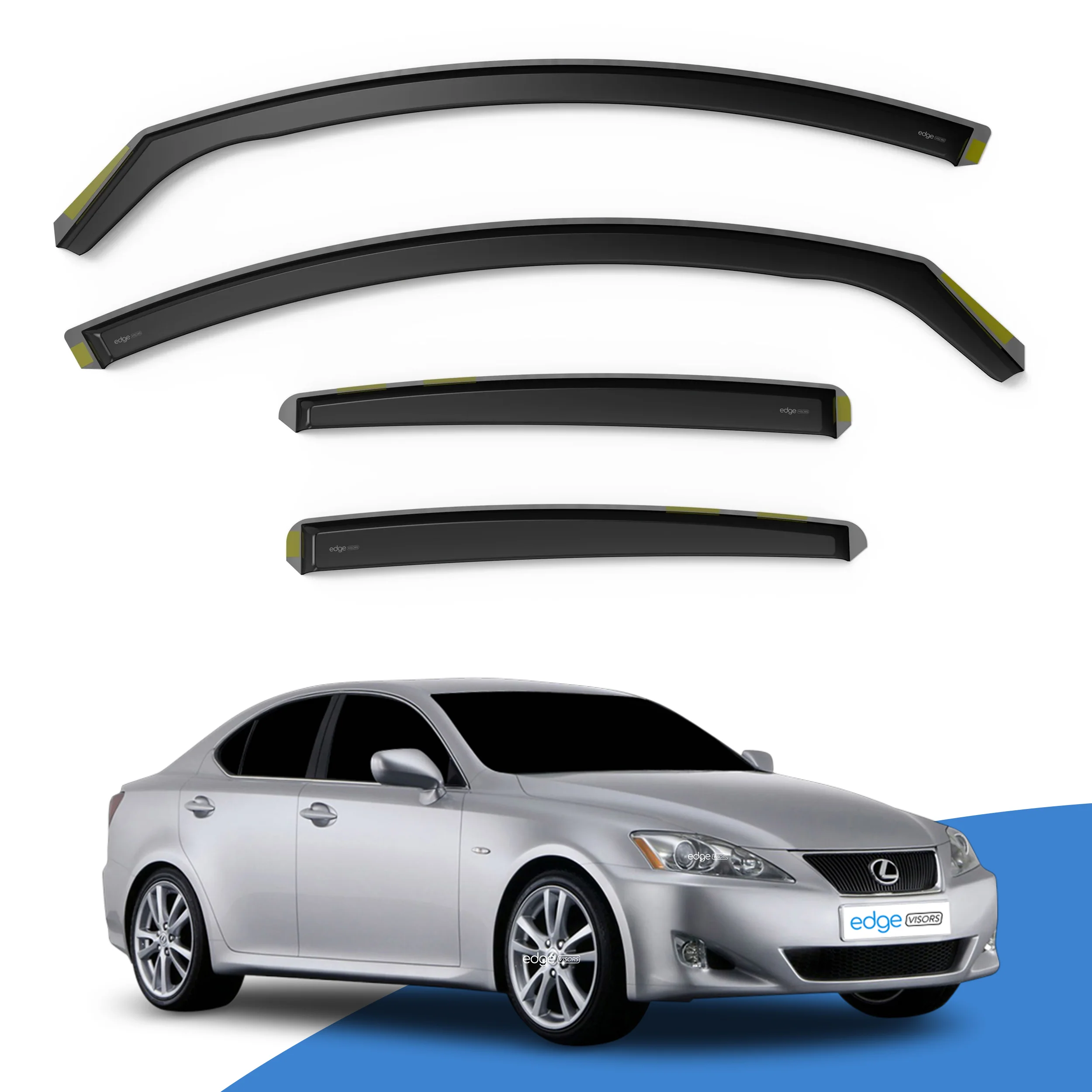 Lexus IS MK2 2005-2012 4 Door Saloon Wind Deflectors 4pc - Image 2