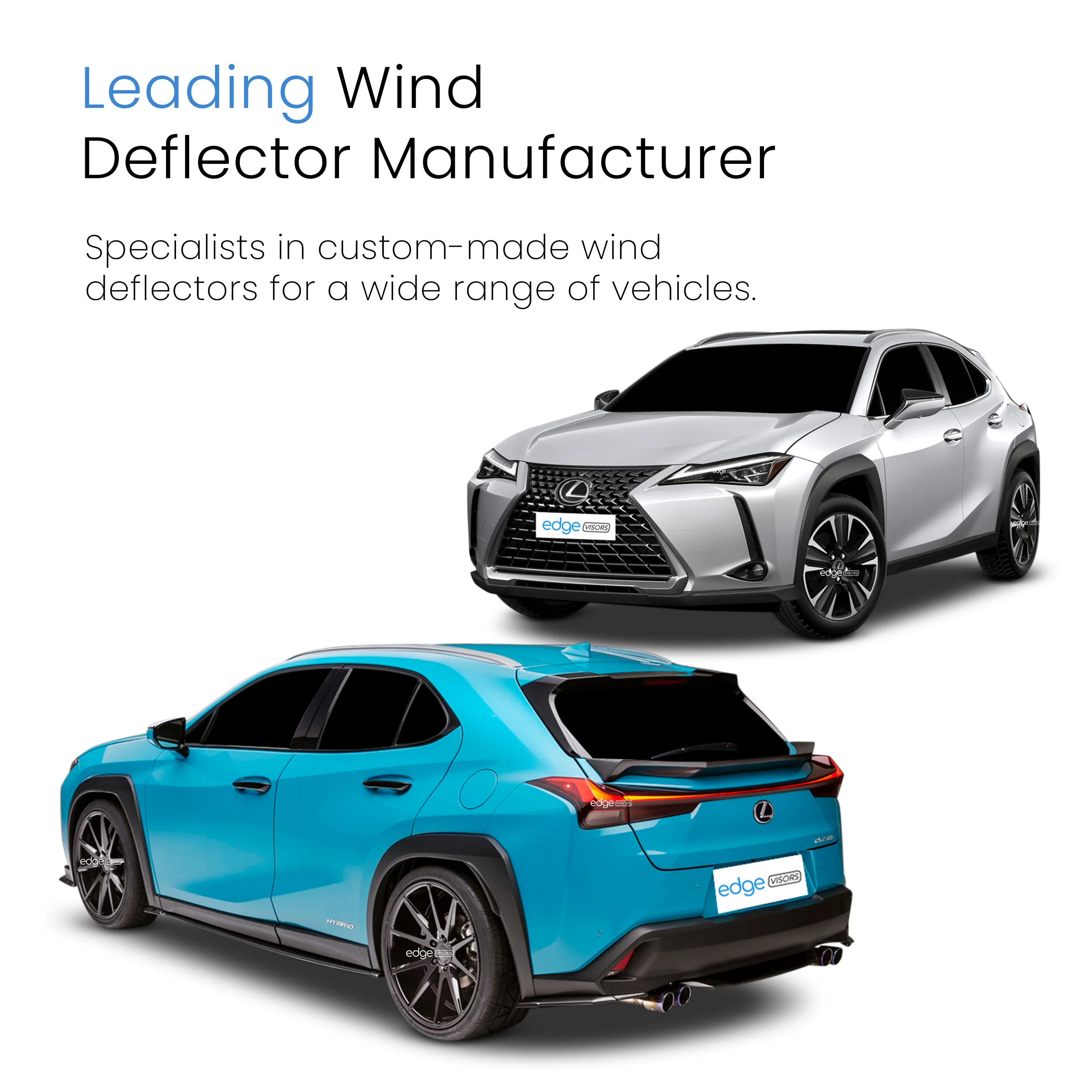 Lexus UX 2019-onwards 5 Door SUV Wind Deflectors 4pc - Image 4