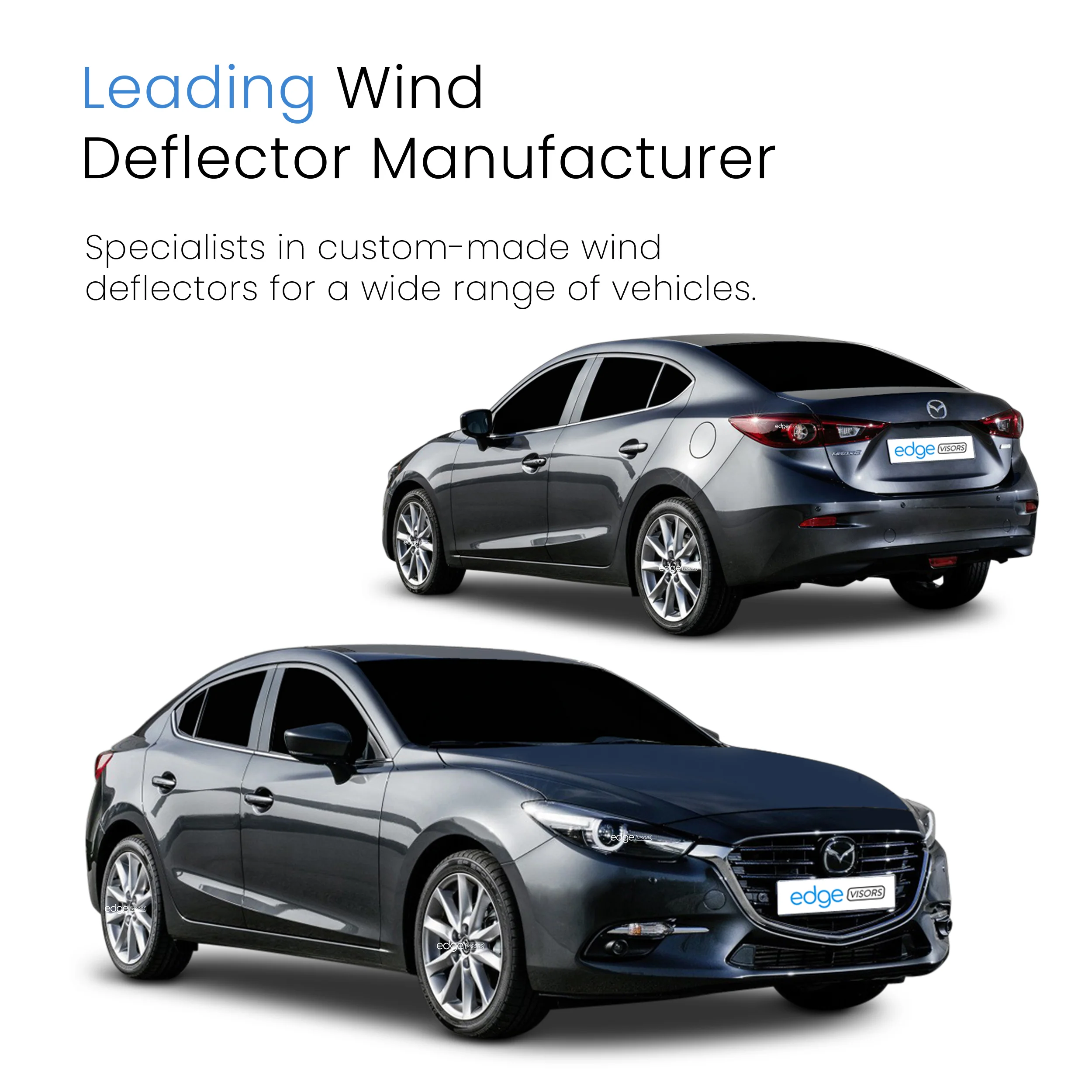 Mazda 3 MK3 2013-2018 4/5 Door Hatchback/Saloon Wind Deflectors 4pc - Image 4