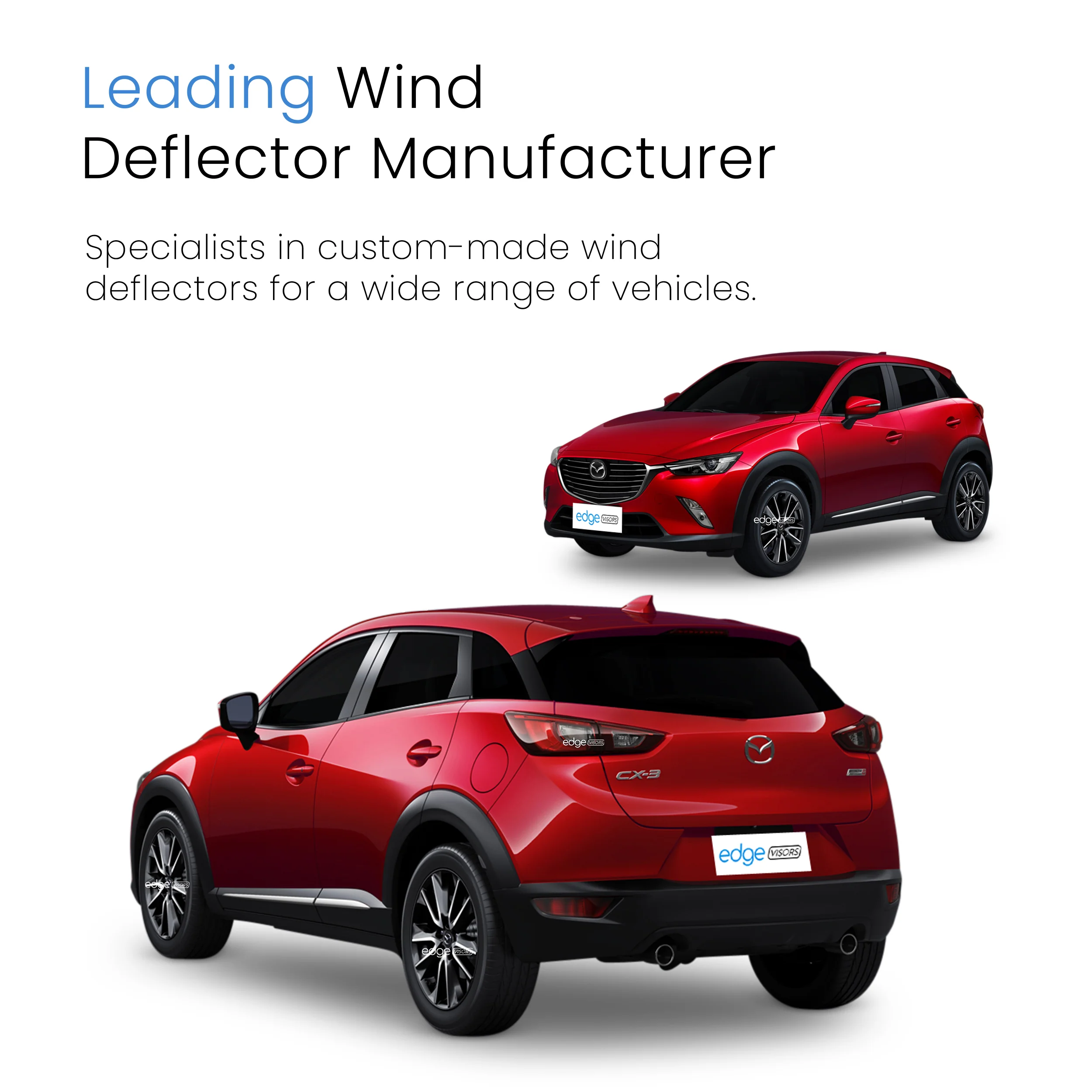 Mazda CX-3 2014-Onwards 5 Door SUV Wind Deflectors 4pc - Image 4