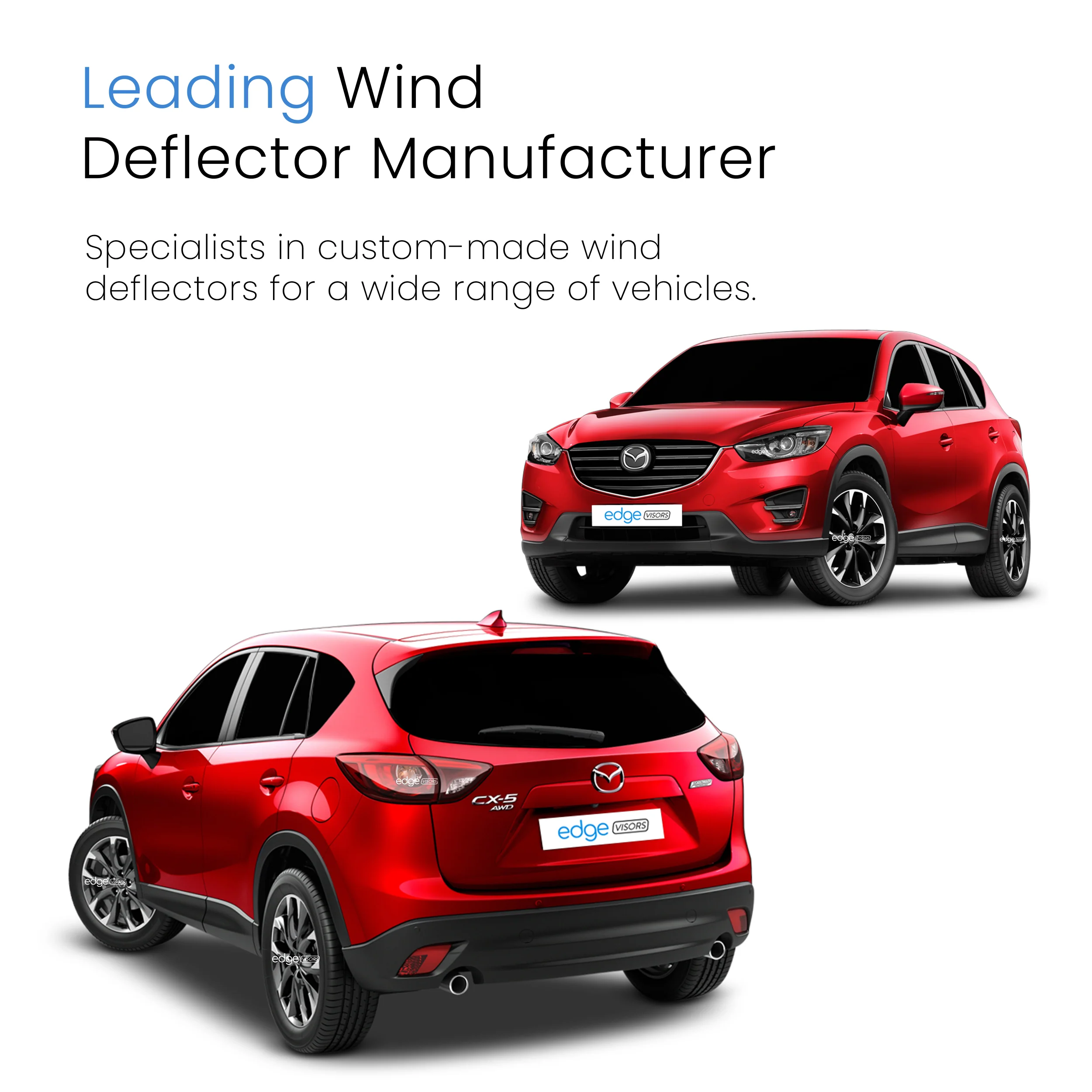 Mazda CX-5 MK1 2011-2017 5 Door SUV Wind Deflectors 4pc - Image 4