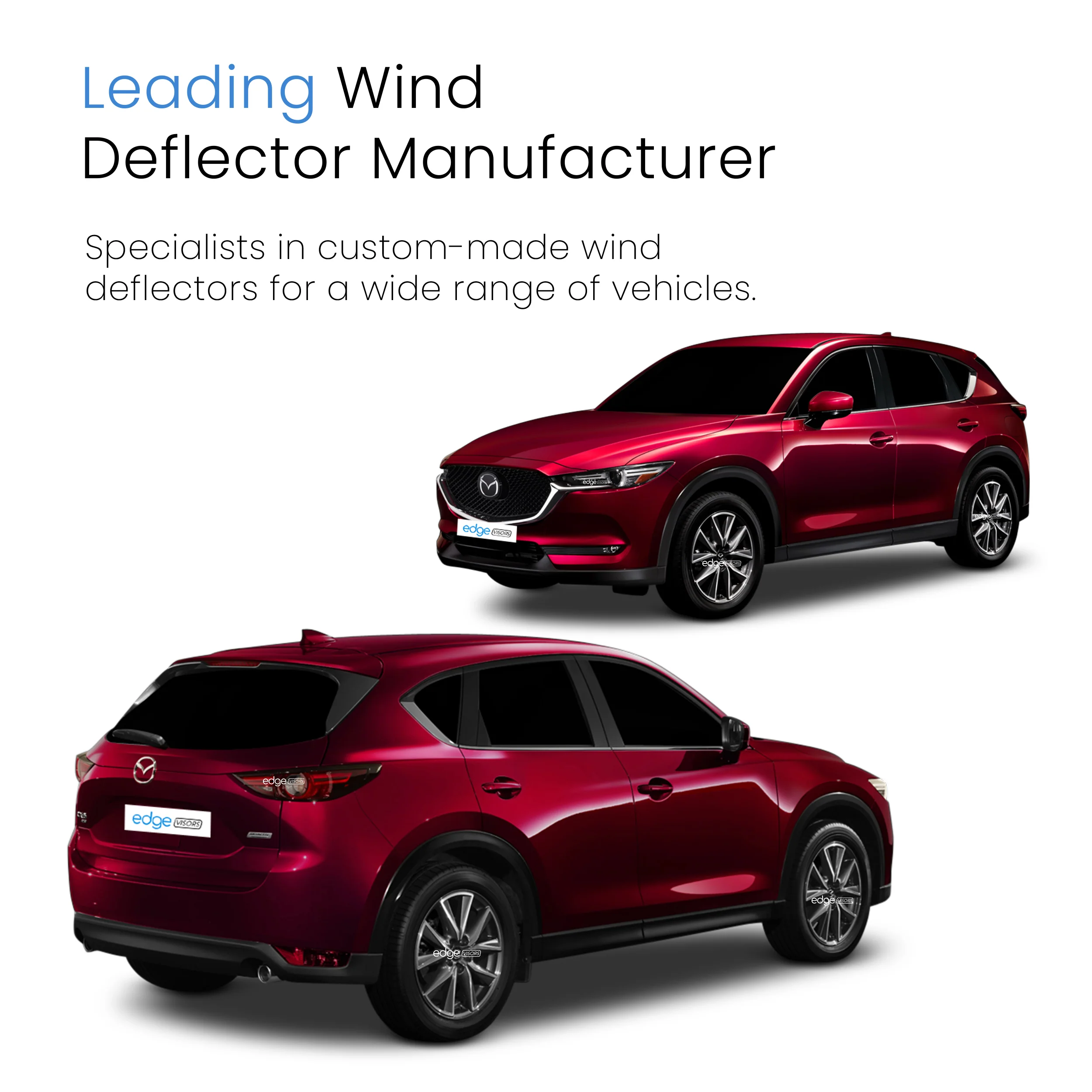Mazda CX-5 MK2 2017-onwards 5 Door SUV Wind Deflectors 4pc - Image 4