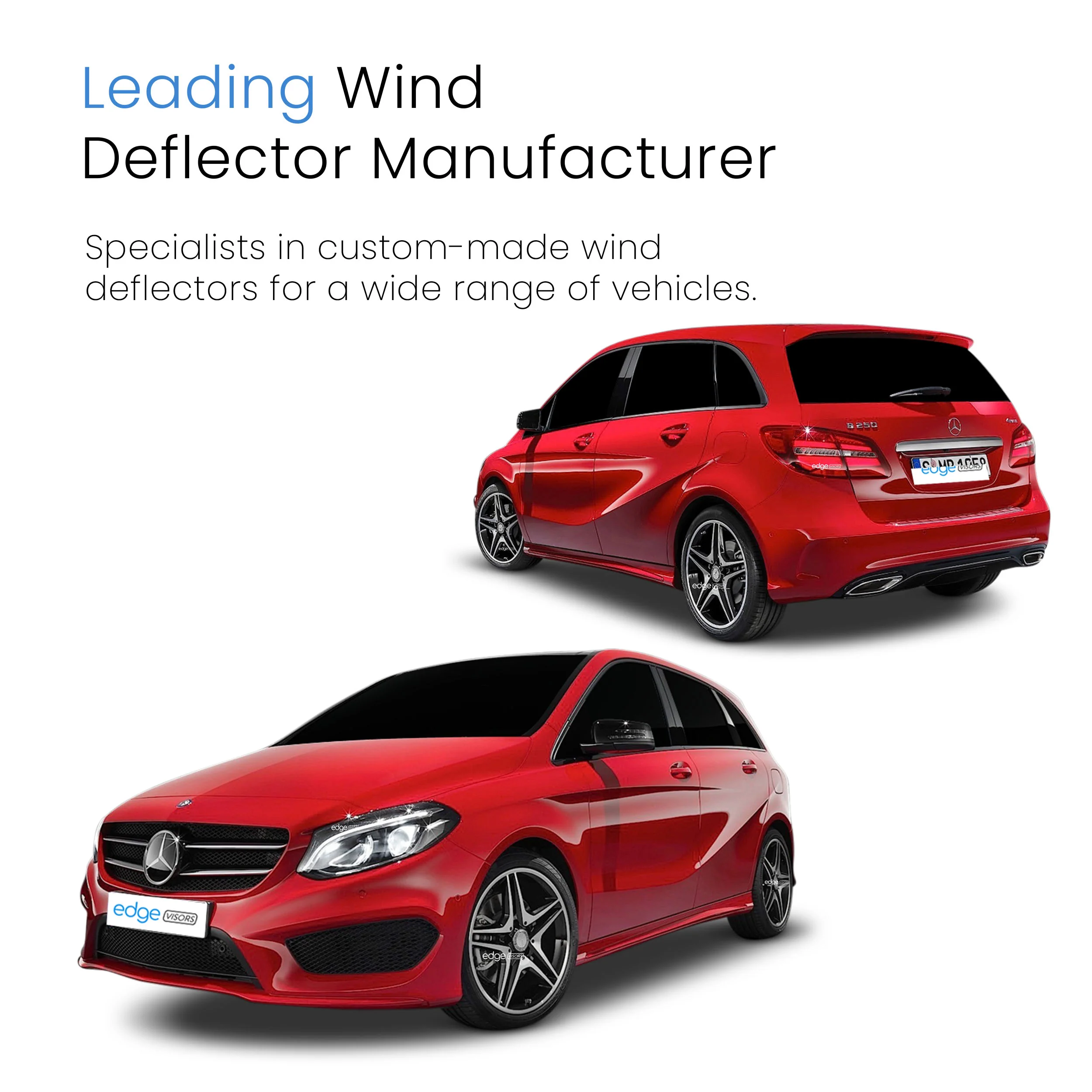 Mercedes B-Class W246 MK2 2011-2019 5 Door Hatchback Wind Deflectors 4pc - Image 4