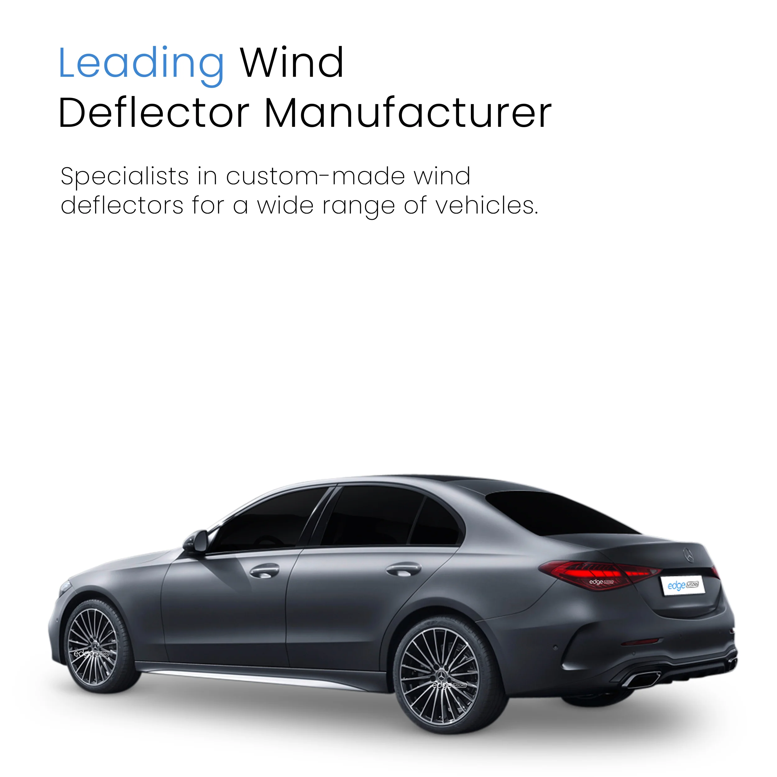 Mercedes C-Class W206 2022-onwards 4 Door Saloon Wind Deflectors 4pc - Image 4