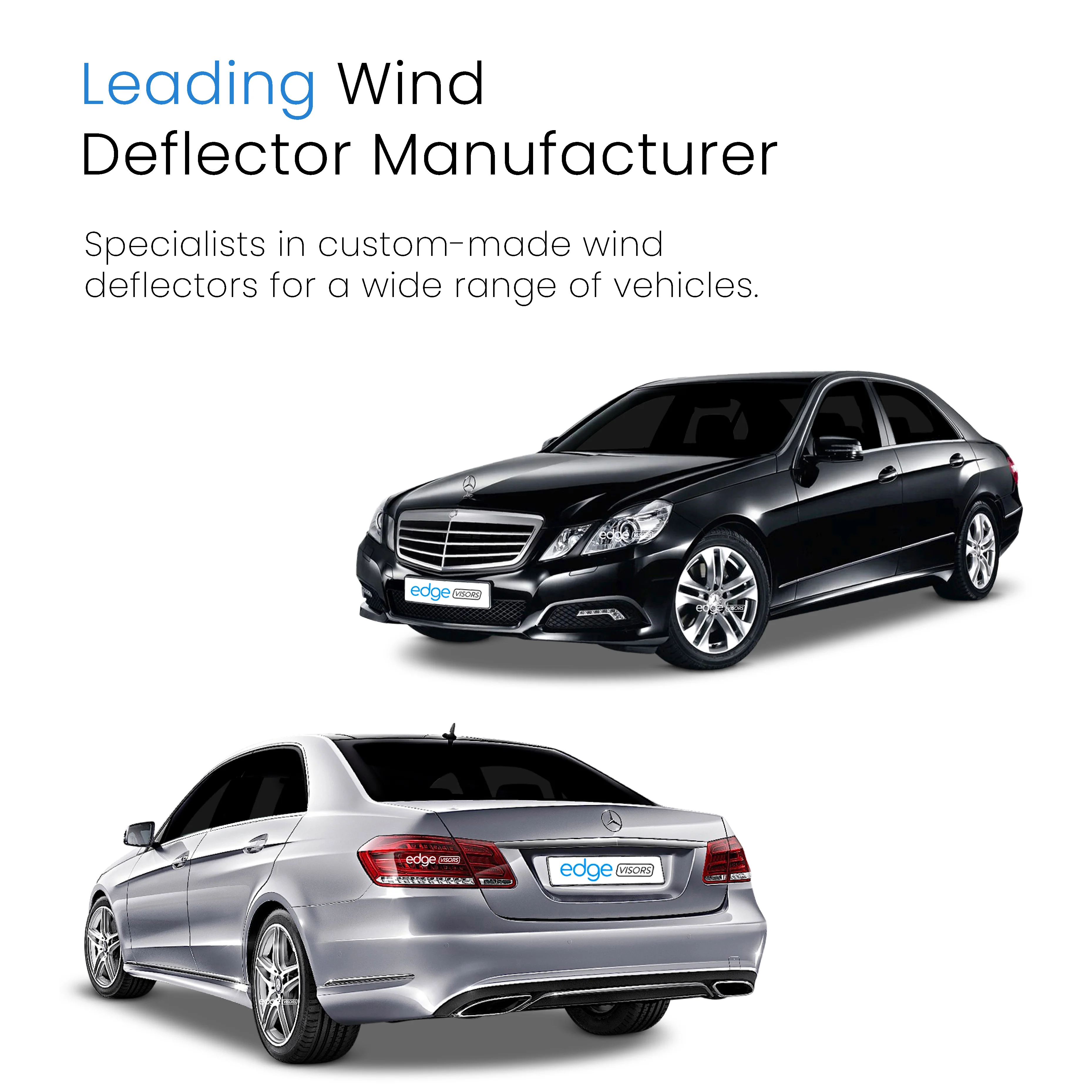 Mercedes E-Class W212 2009-2016 4 Door Saloon Wind Deflectors 4pc - Image 4