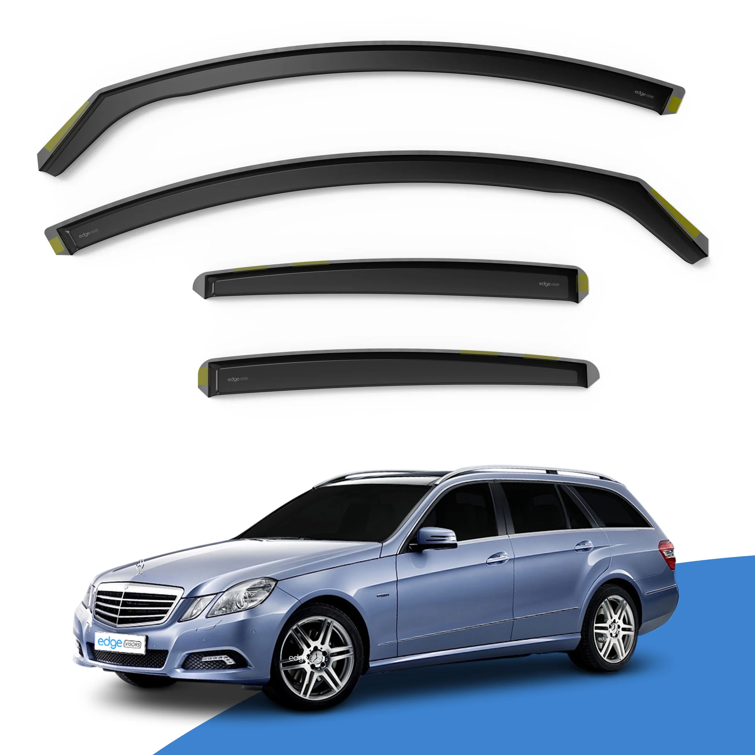 Mercedes E-Class W212 2009-2016 5 Door Estate Wind Deflectors 4pc - Image 2