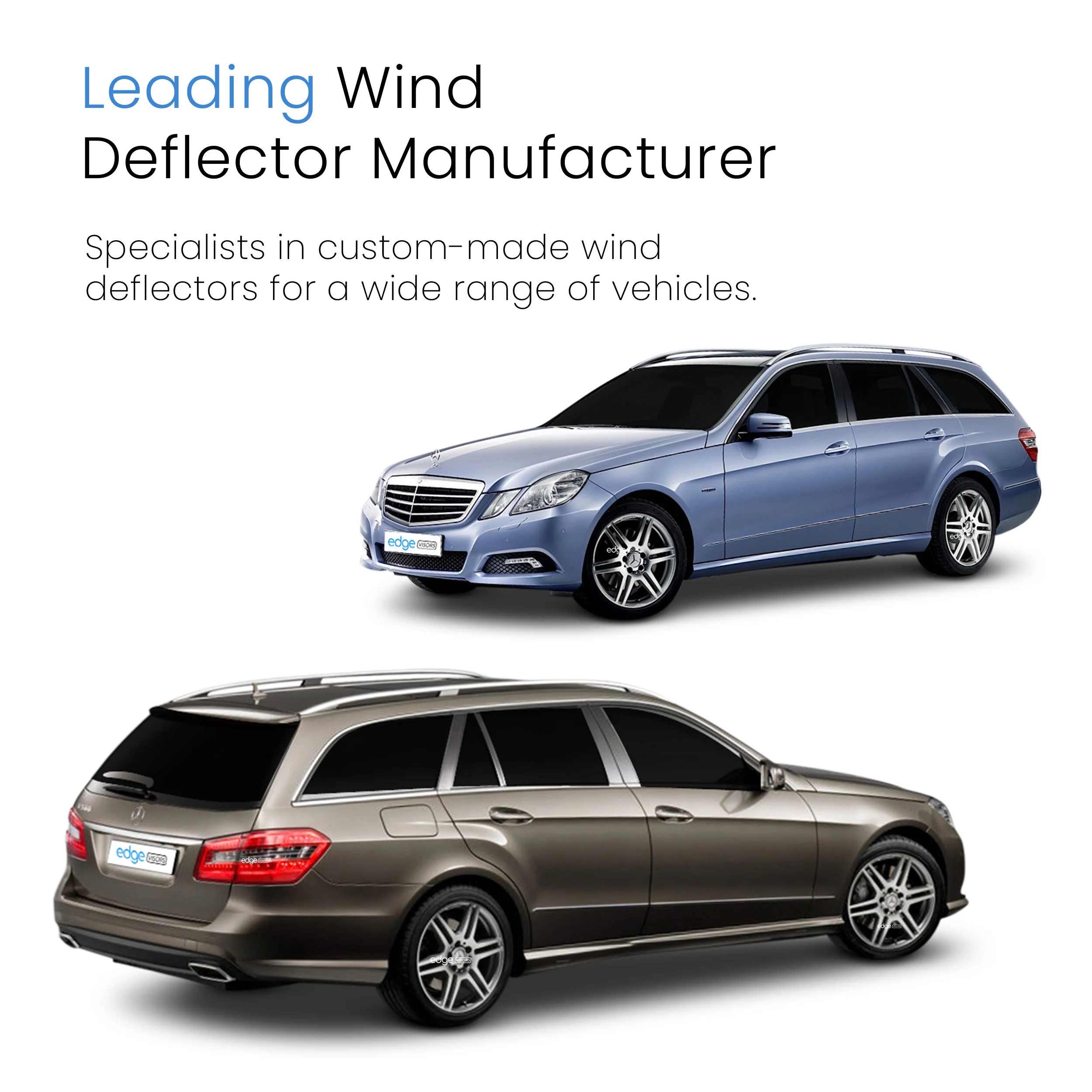 Mercedes E-Class W212 2009-2016 5 Door Estate Wind Deflectors 4pc - Image 4