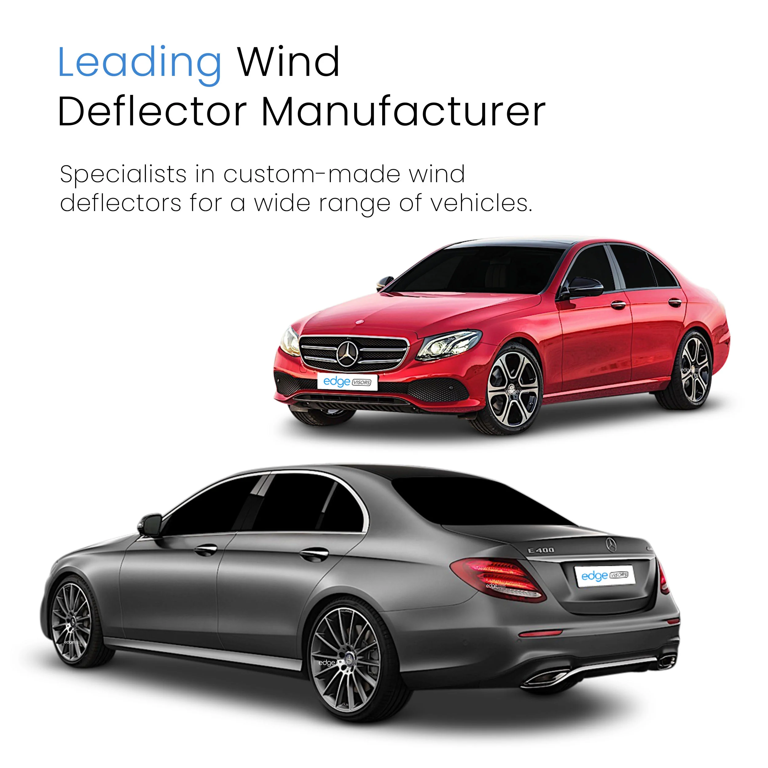 Mercedes E-Class W213 2016-2023 4 Door Saloon Wind Deflectors 4pc - Image 4