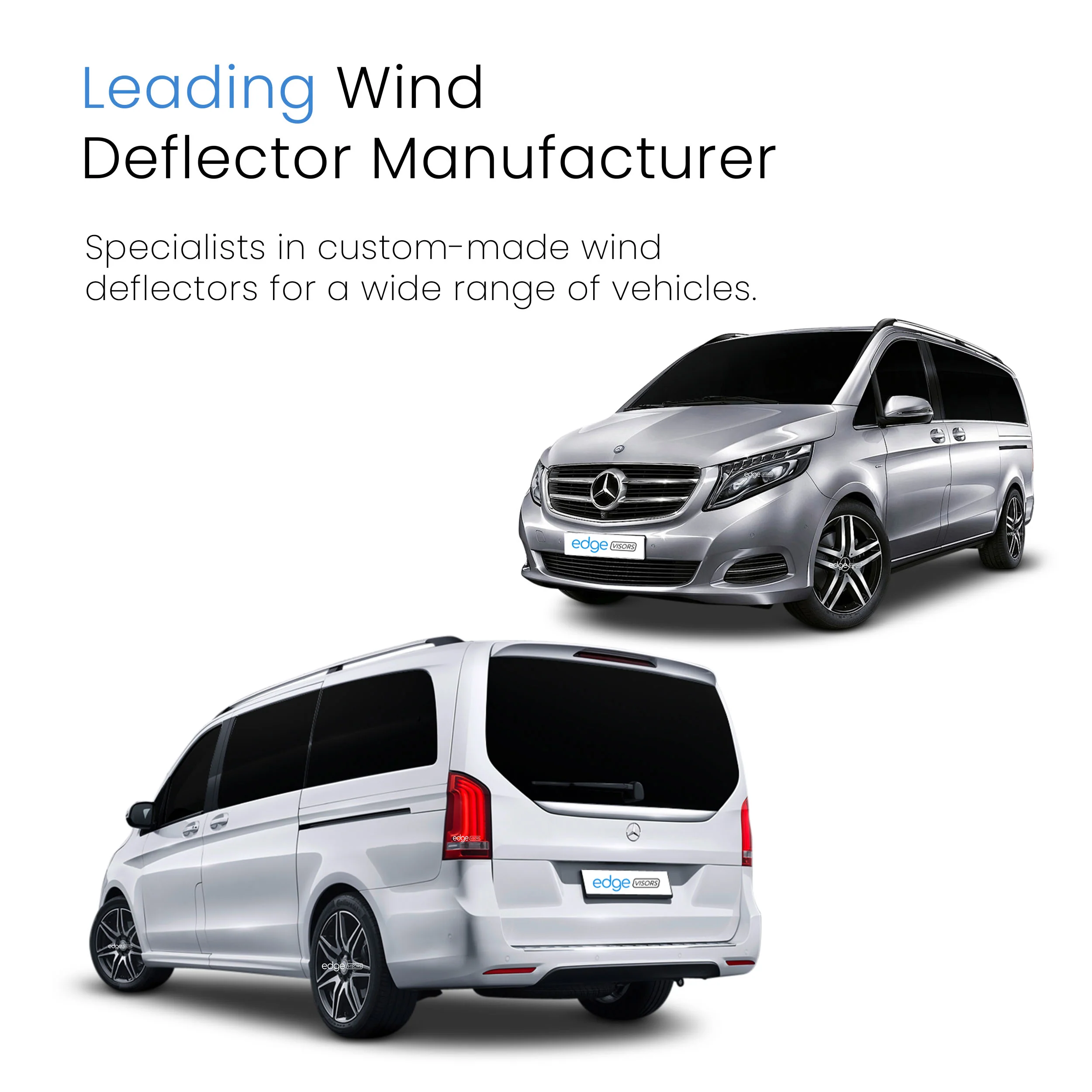 Mercedes Vito W447 MK3 2014-Onwards Van Wind Deflectors 2pc - Image 4
