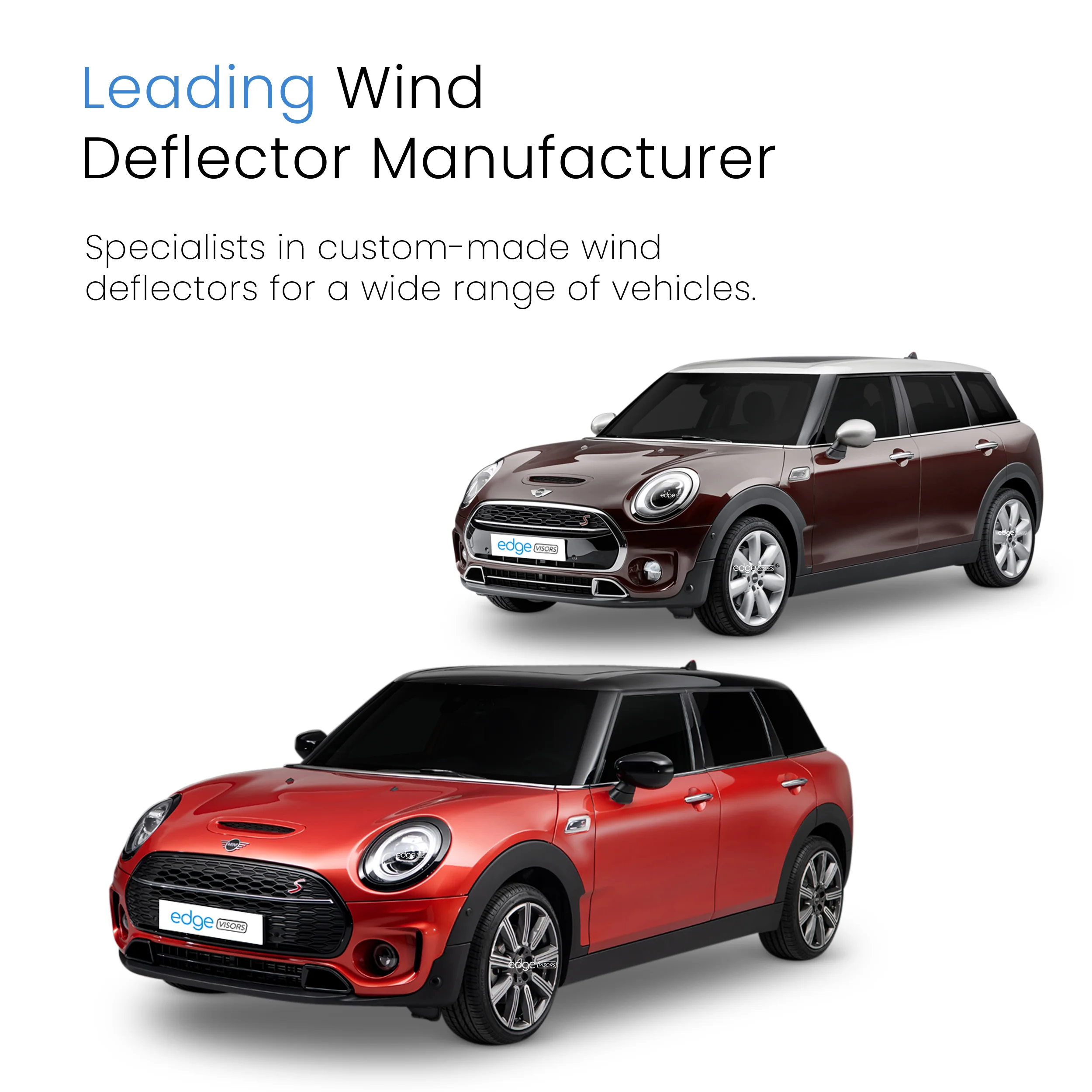 Mini Cooper Clubman MK2 2015-2024 5 Door Hatchback Wind Deflectors 4pc - Image 4