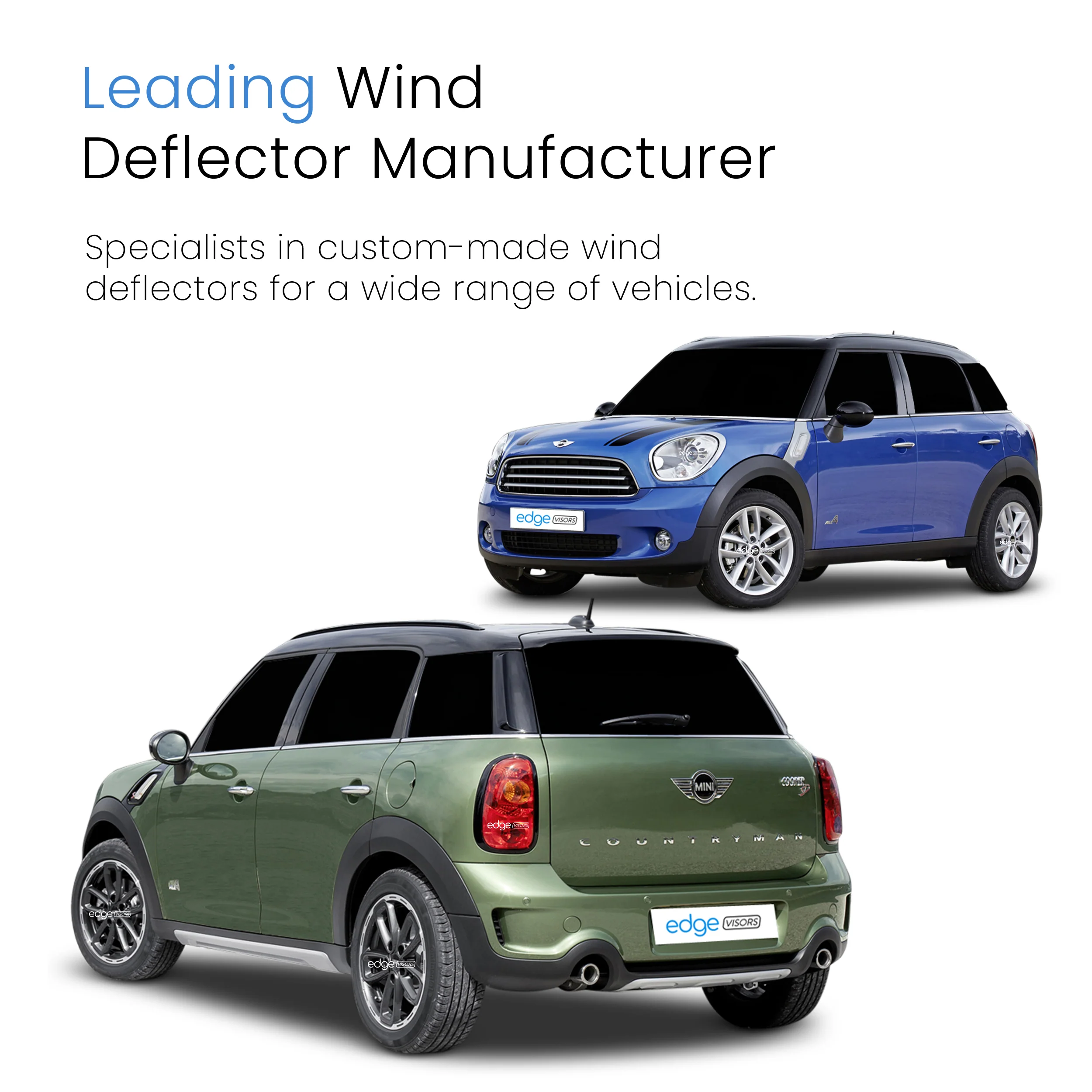 Mini Cooper Countryman MK1 2010-2017 5 Door SUV Wind Deflectors 4pc - Image 4