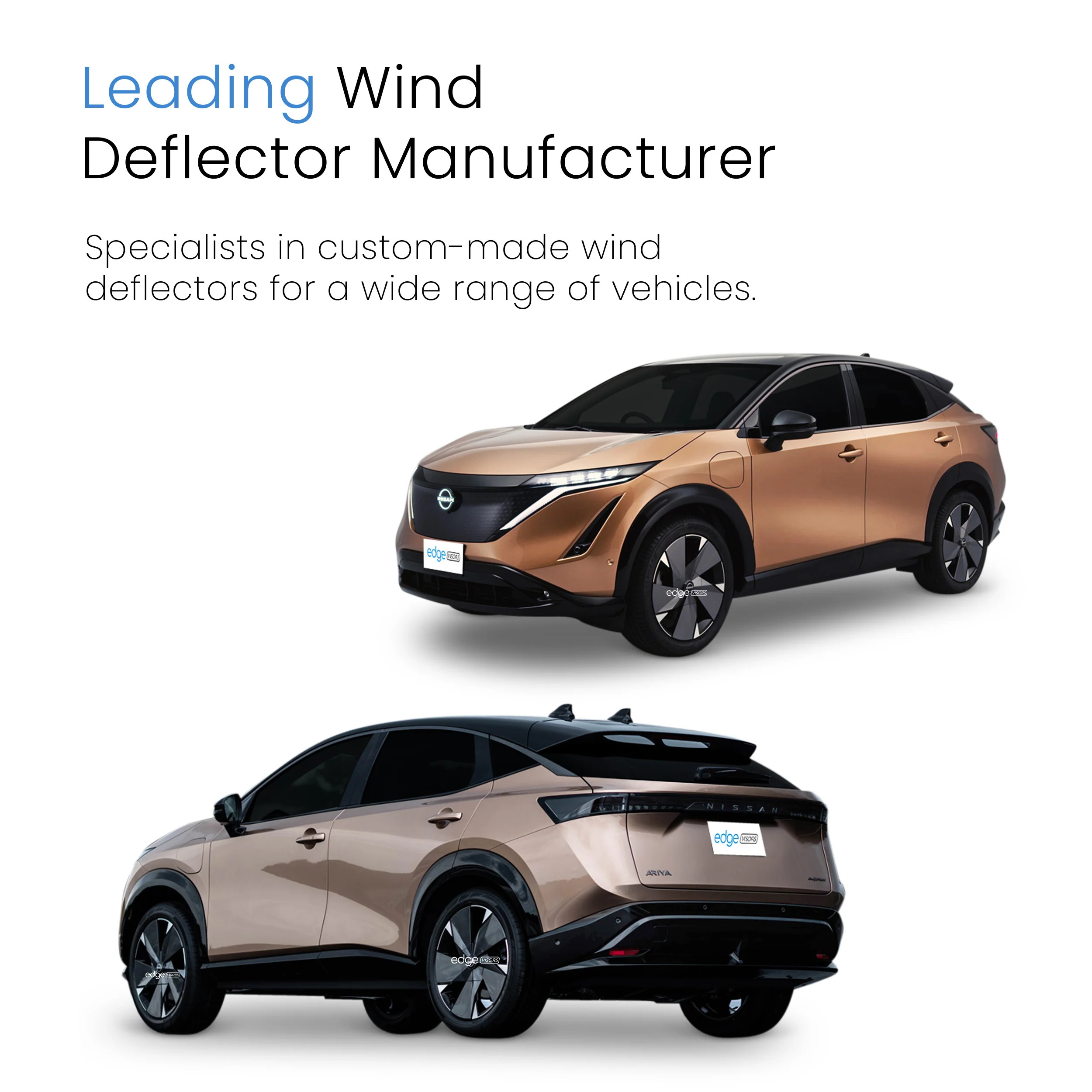 Nissan Ariya 2022-onwards 5 Door SUV Wind Deflectors 4pc - Image 4
