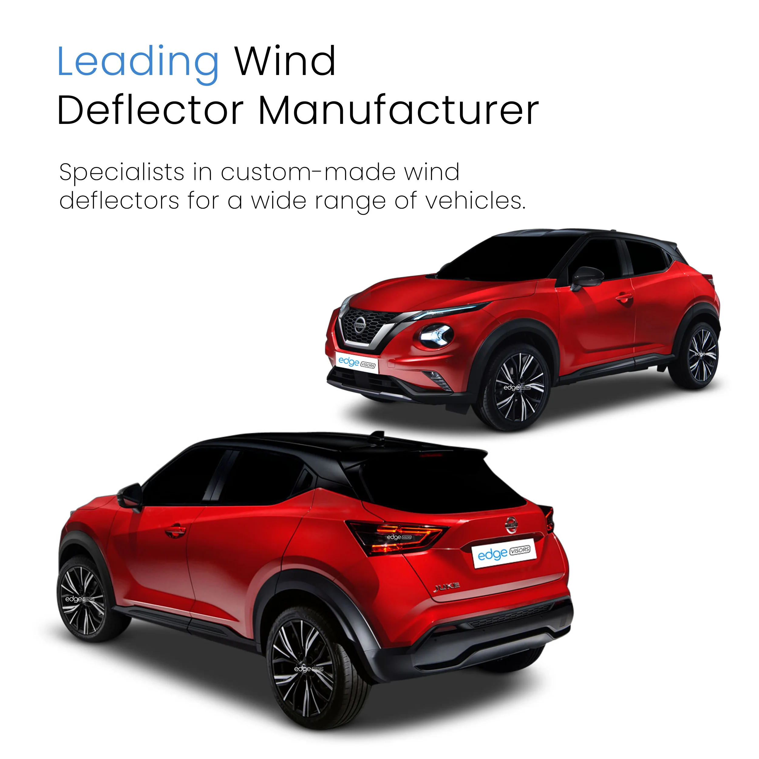 Nissan Juke MK2 2019-onwards 5 Door SUV Wind Deflectors 4pc - Image 4