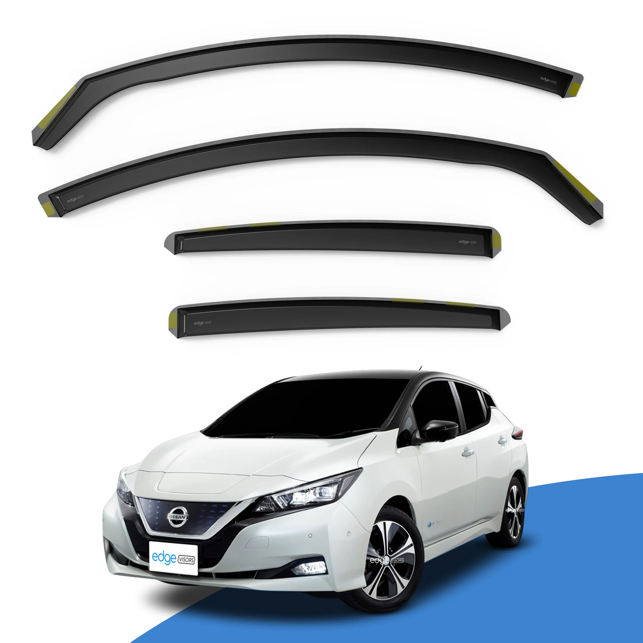 Nissan Leaf MK2 2018-onwards 5 Door Hatchback Wind Deflectors 4pc - Image 2