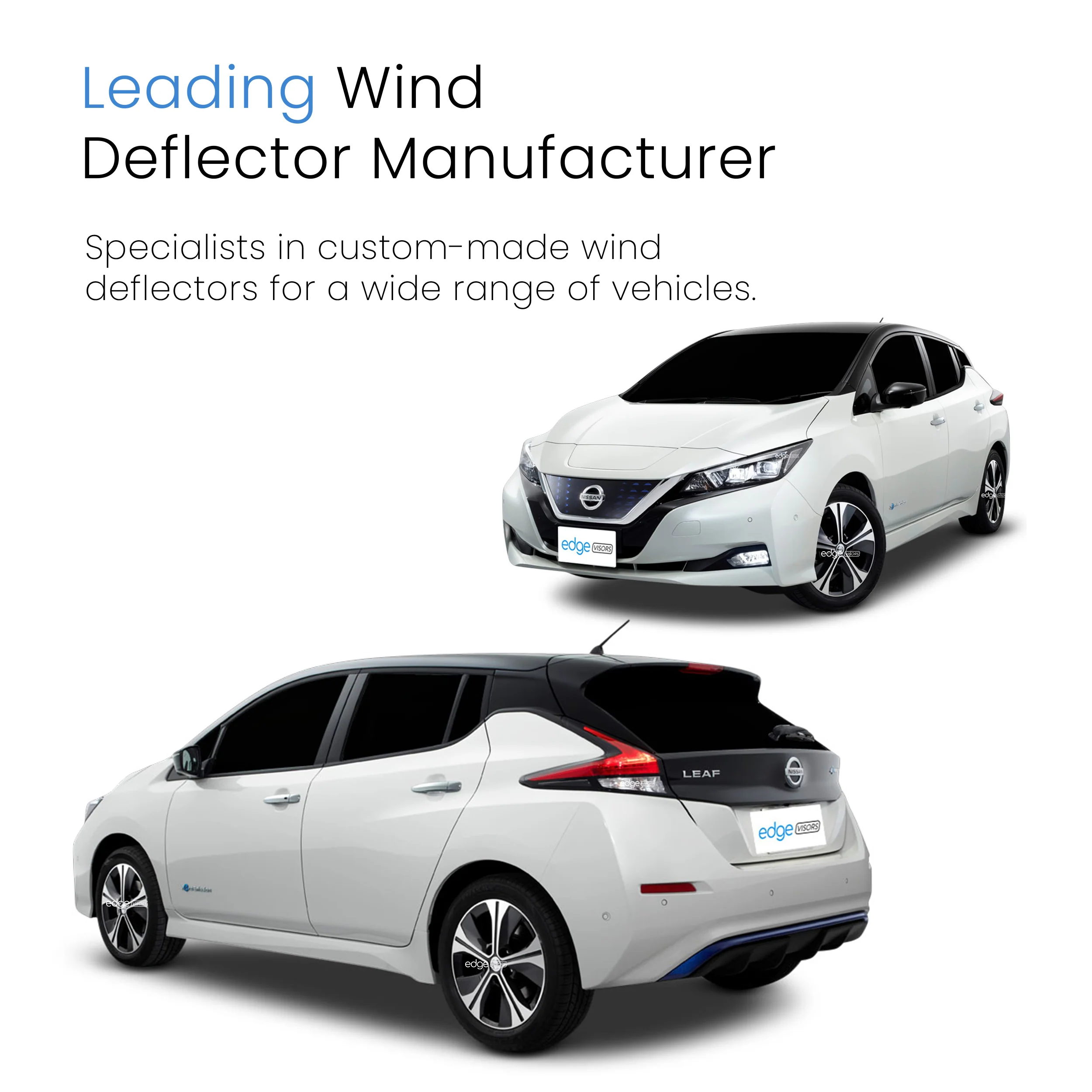 Nissan Leaf MK2 2018-onwards 5 Door Hatchback Wind Deflectors 4pc - Image 4