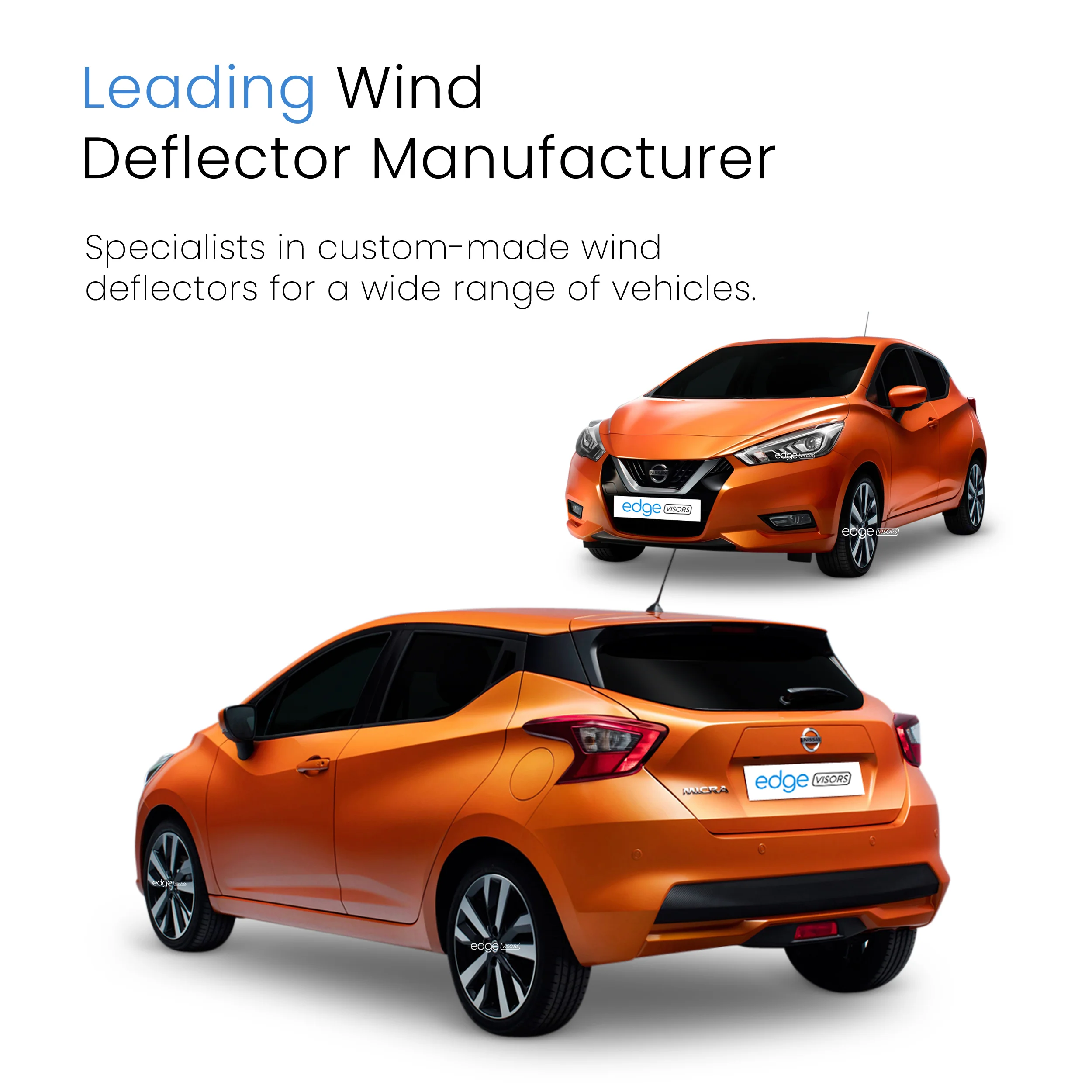 Nissan Micra MK5 K14 2016-2024 5 Door Hatchback Wind Deflectors 4pc - Image 4