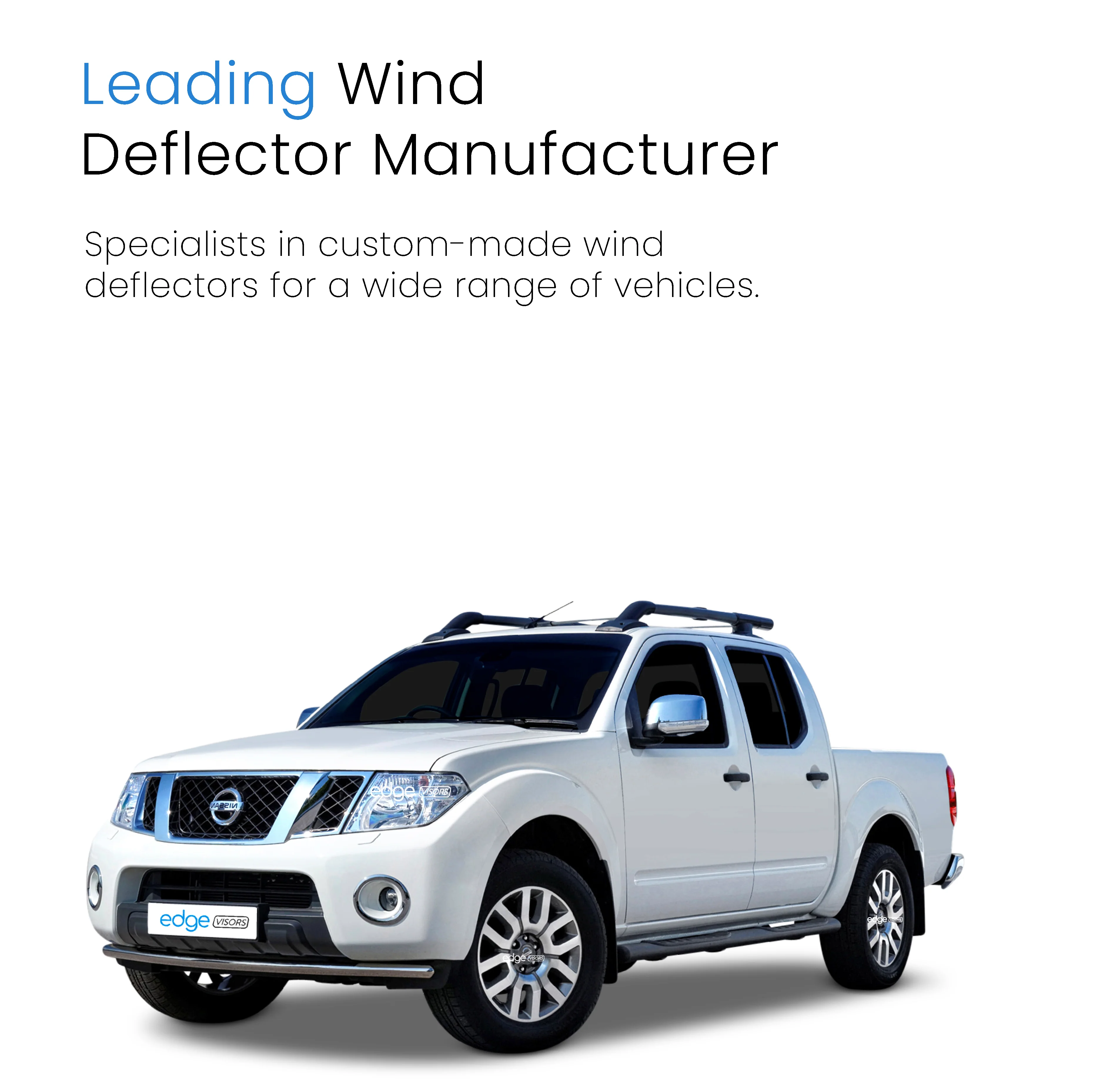 Nissan Navara MK2 D40 2005-2015 4 Door Truck Wind Deflectors 4pc - Image 4
