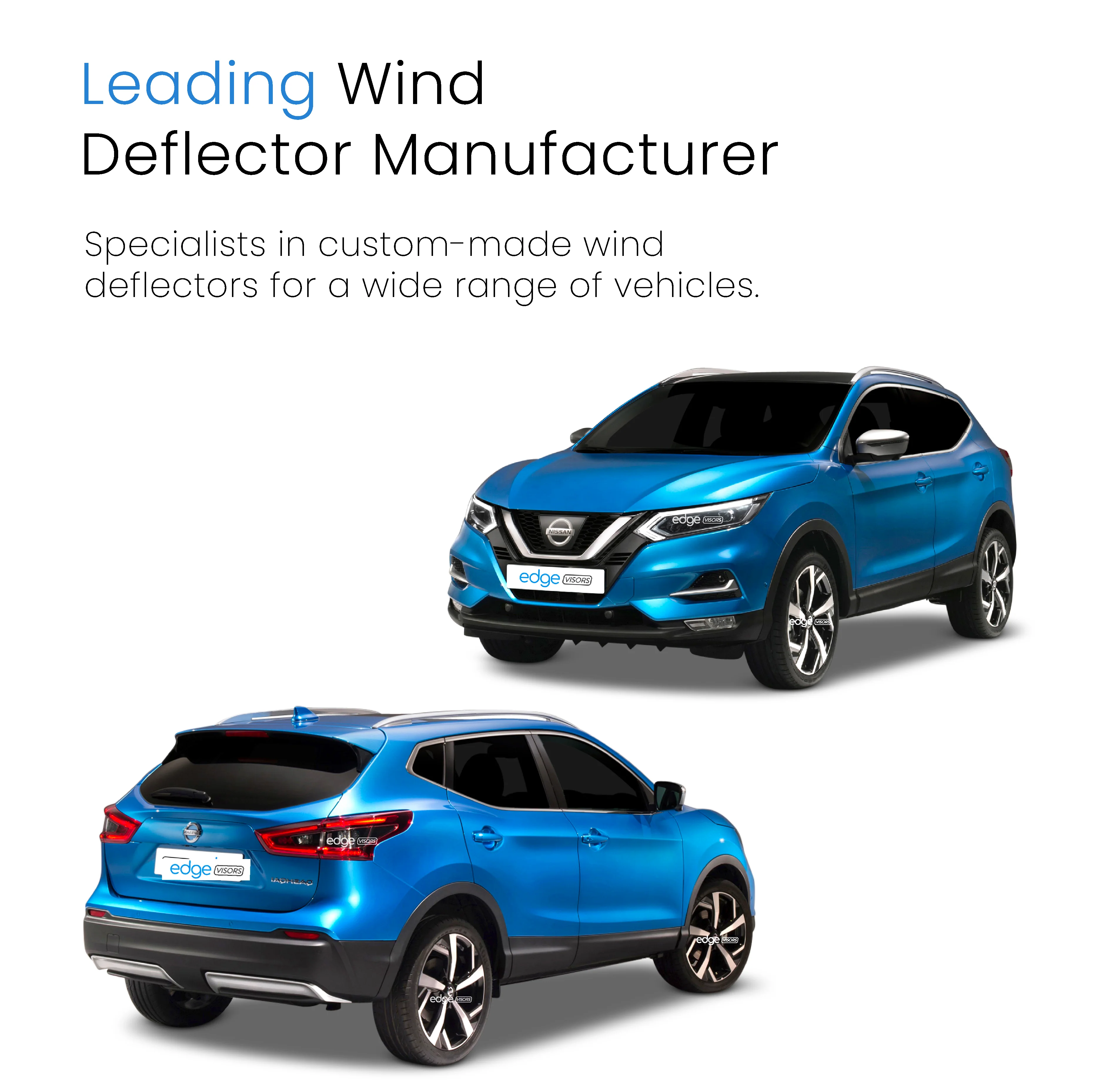 Nissan Qashqai MK2 2014-2021 5 Door SUV Wind Deflectors 4pc - Image 4