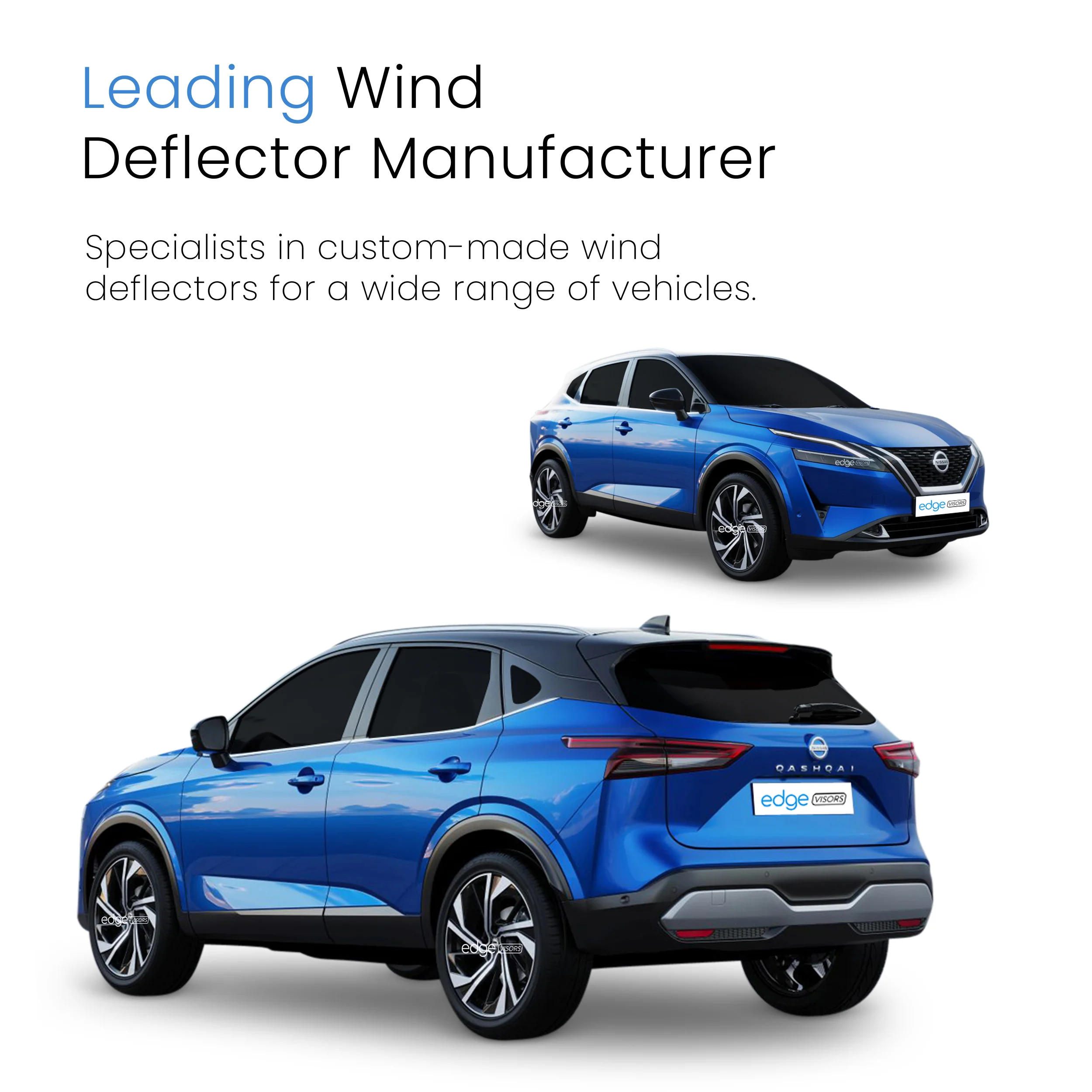Nissan Qashqai MK3 2021-2025 5 Door SUV Wind Deflectors 4pc - Image 4