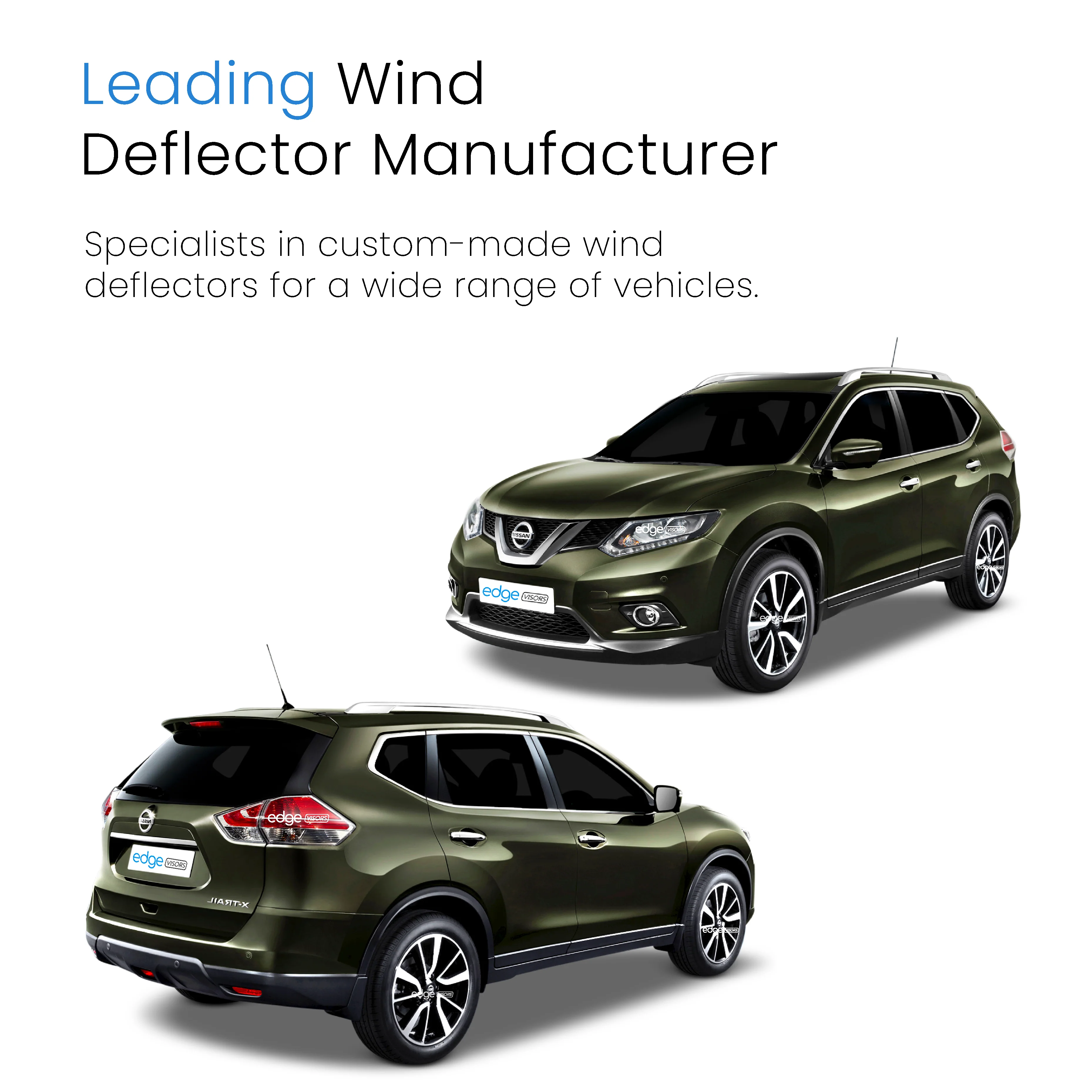 Nissan X-Trail MK3 T32 2014-2021 5 Door SUV Wind Deflectors 4pc - Image 4