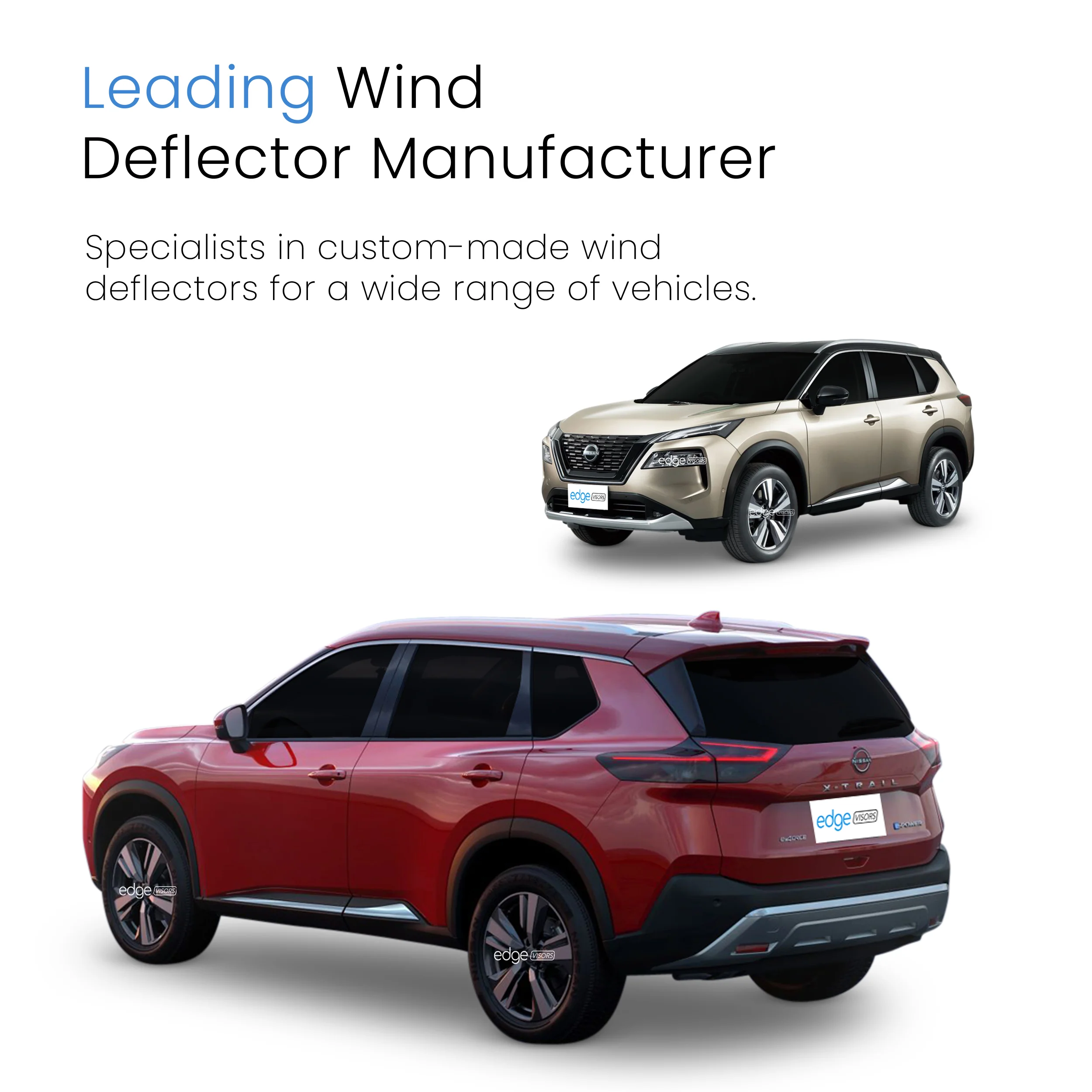 Nissan X-Trail MK4 T33 2022-onwards 5 Door SUV Wind Deflectors 4pc - Image 4
