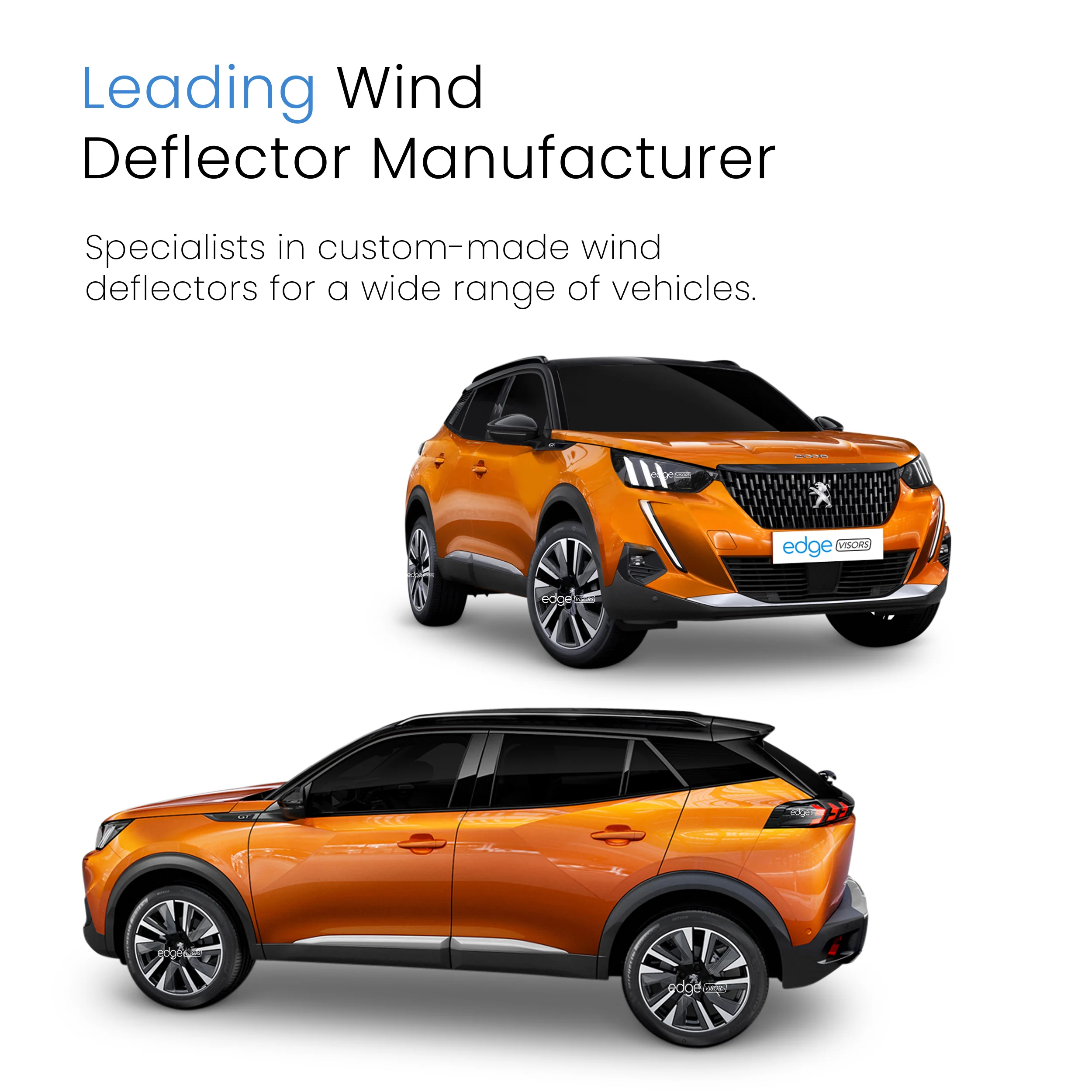 Peugeot 2008/2008E MK2 2019-Onwards 5 Door SUV Wind Deflectors 4pc - Image 4
