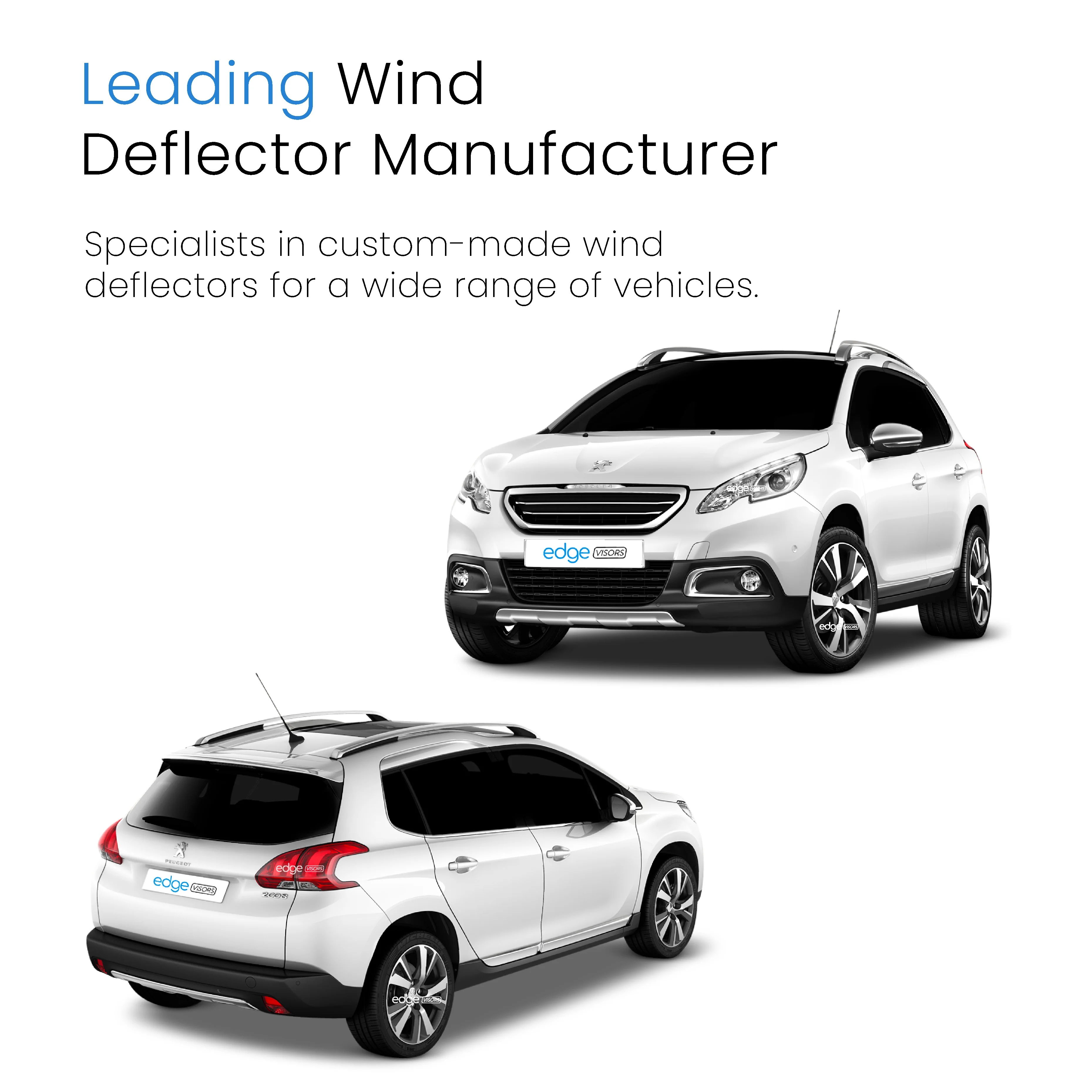 Peugeot 2008 2013-2019 5 Door SUV Wind Deflectors 4pc - Image 4