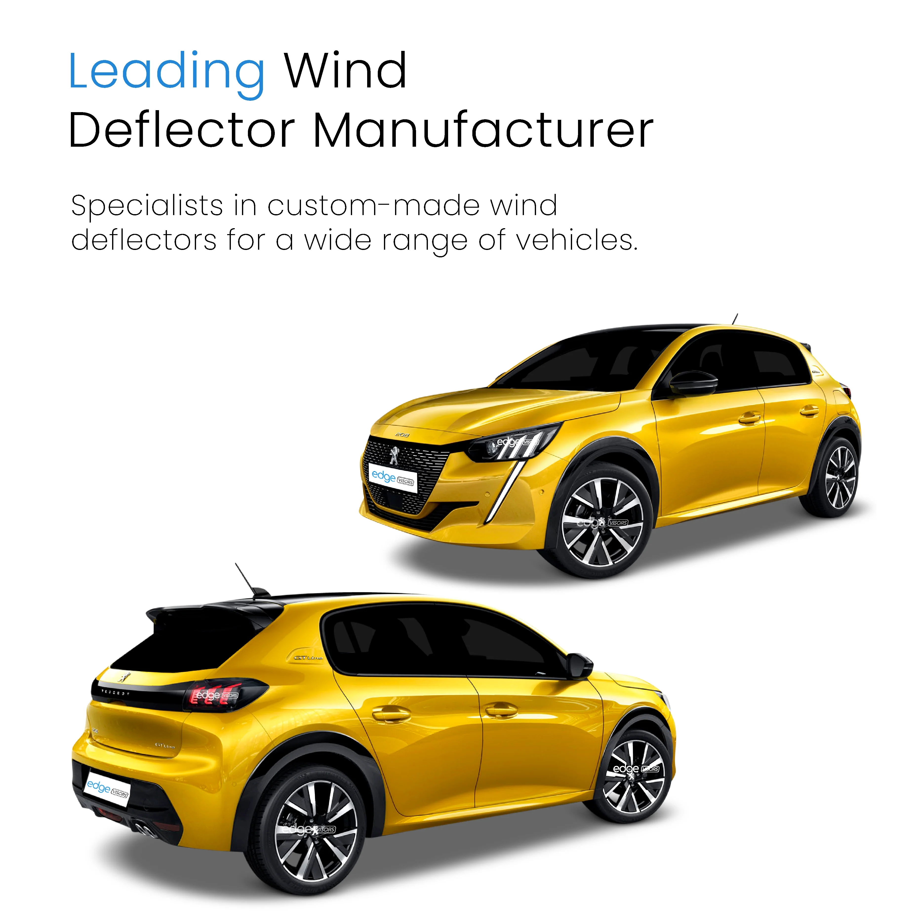 Peugeot 208 2019-onwards 5 Door Hatchback Wind Deflectors 4pc - Image 4