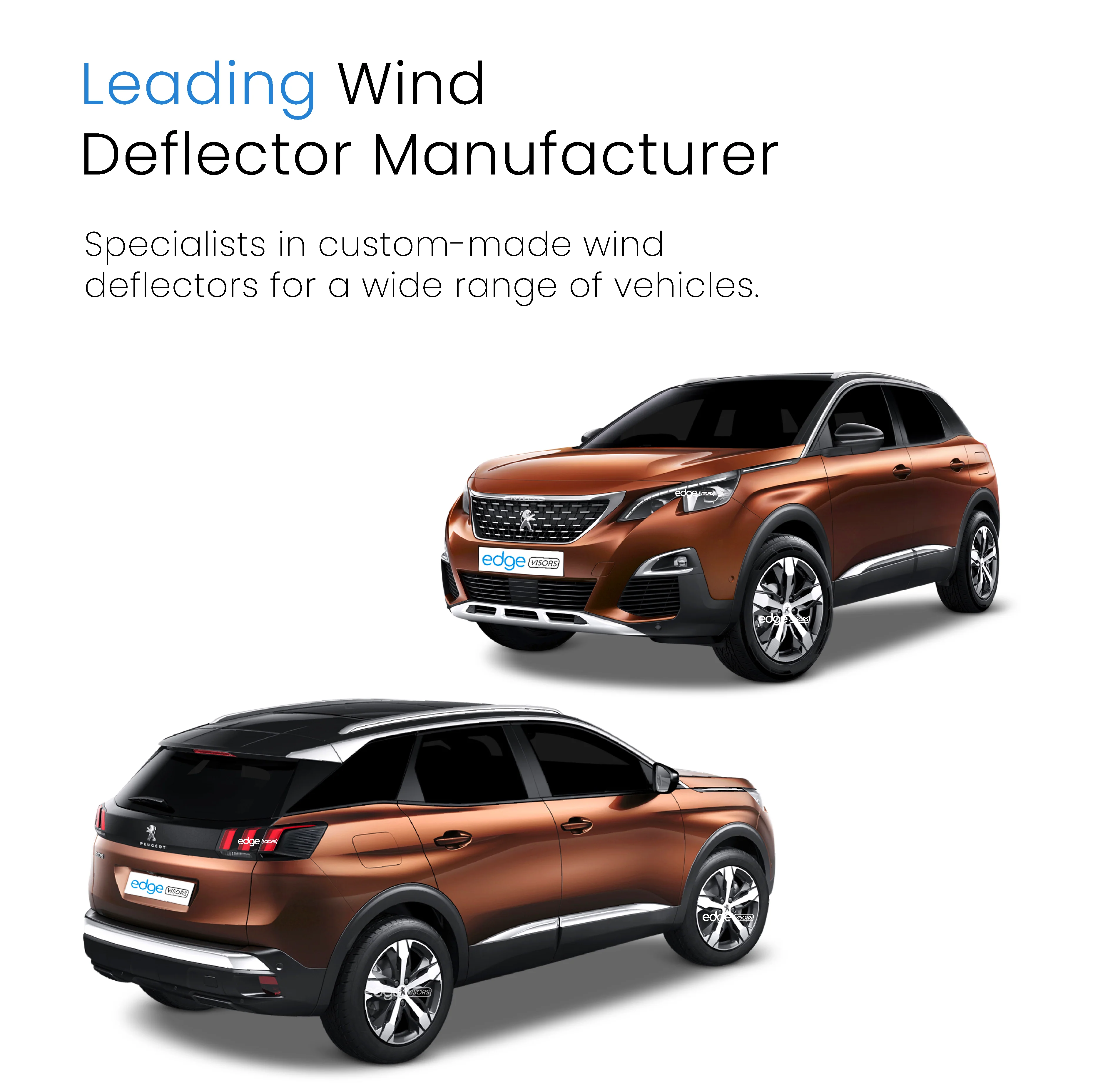 Peugeot 3008 MK2 2017-2023 5 Door MPV Wind Deflectors 4pc - Image 4