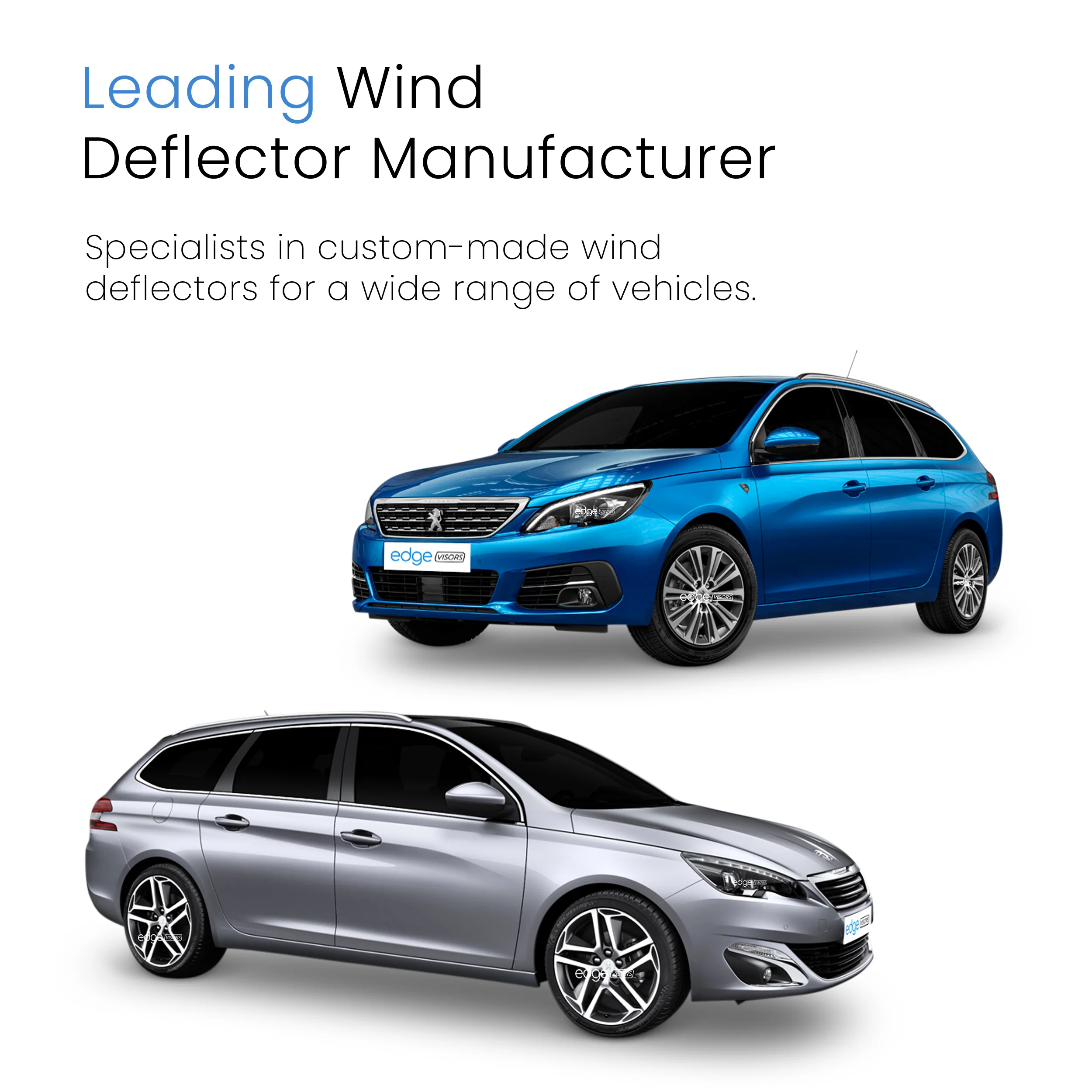 Peugeot 308 MK2 2014-2021 5 Door Estate Wind Deflectors 4pc - Image 4