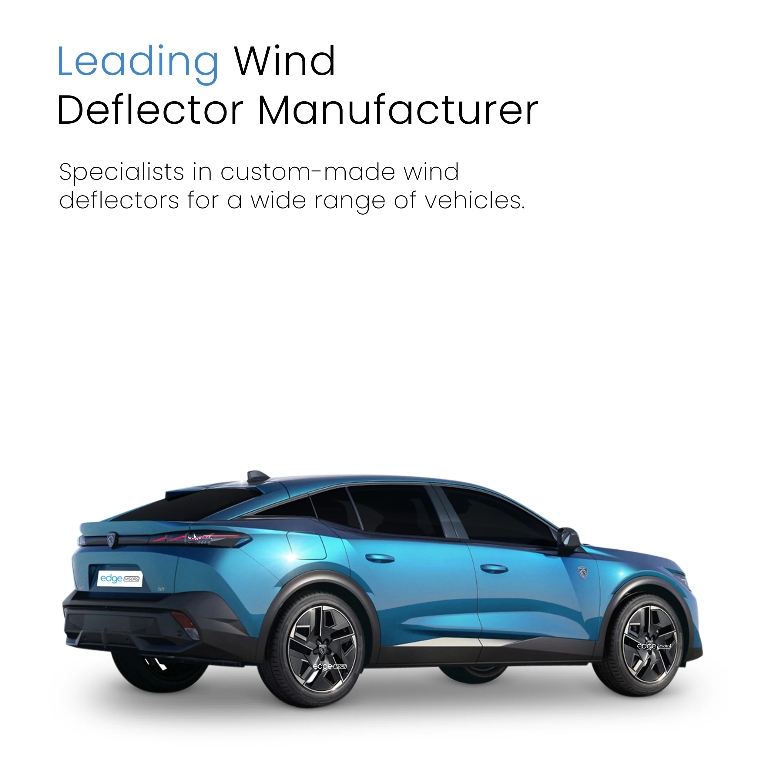 Peugeot 408 MK1 2022-onwards 5 Door SUV Wind Deflectors 4pc - Image 4