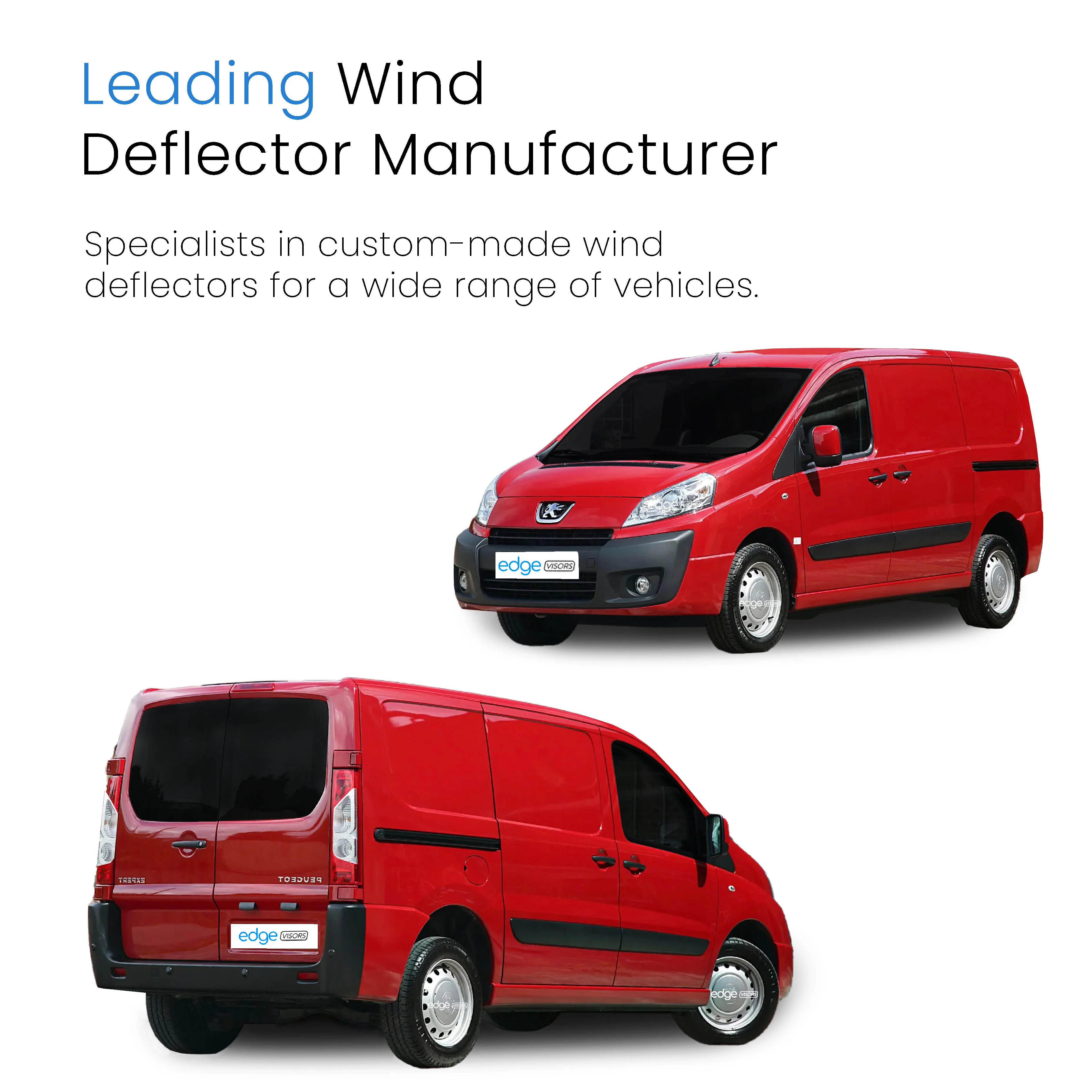 Peugeot Expert MK2 2007-2016 Van Wind Deflectors 2pc - Image 4