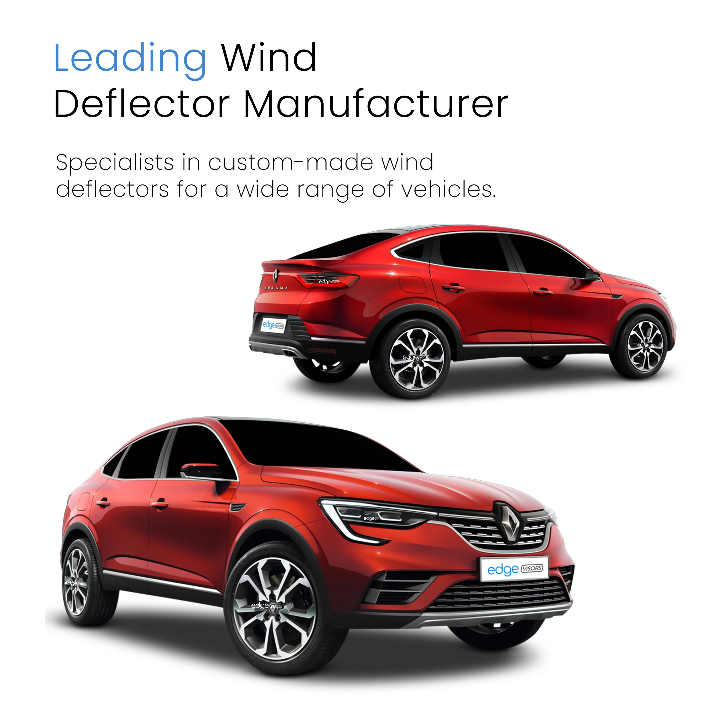 Renault Arkana 2019-onwards 5 Door SUV Wind Deflectors 4pc - Image 4
