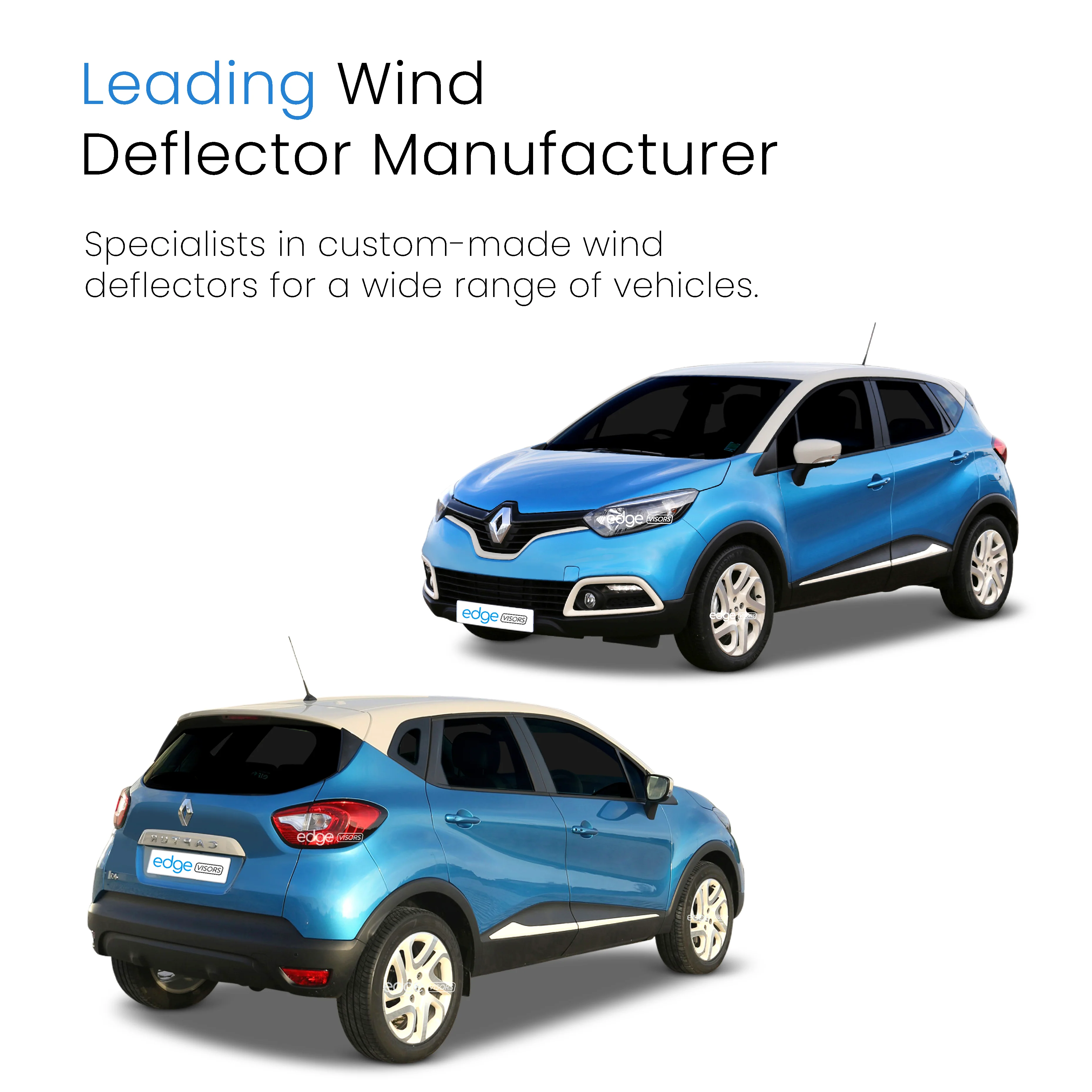 Renault Captur MK1 2013-2020 5 Door SUV Wind Deflectors 4pc - Image 4