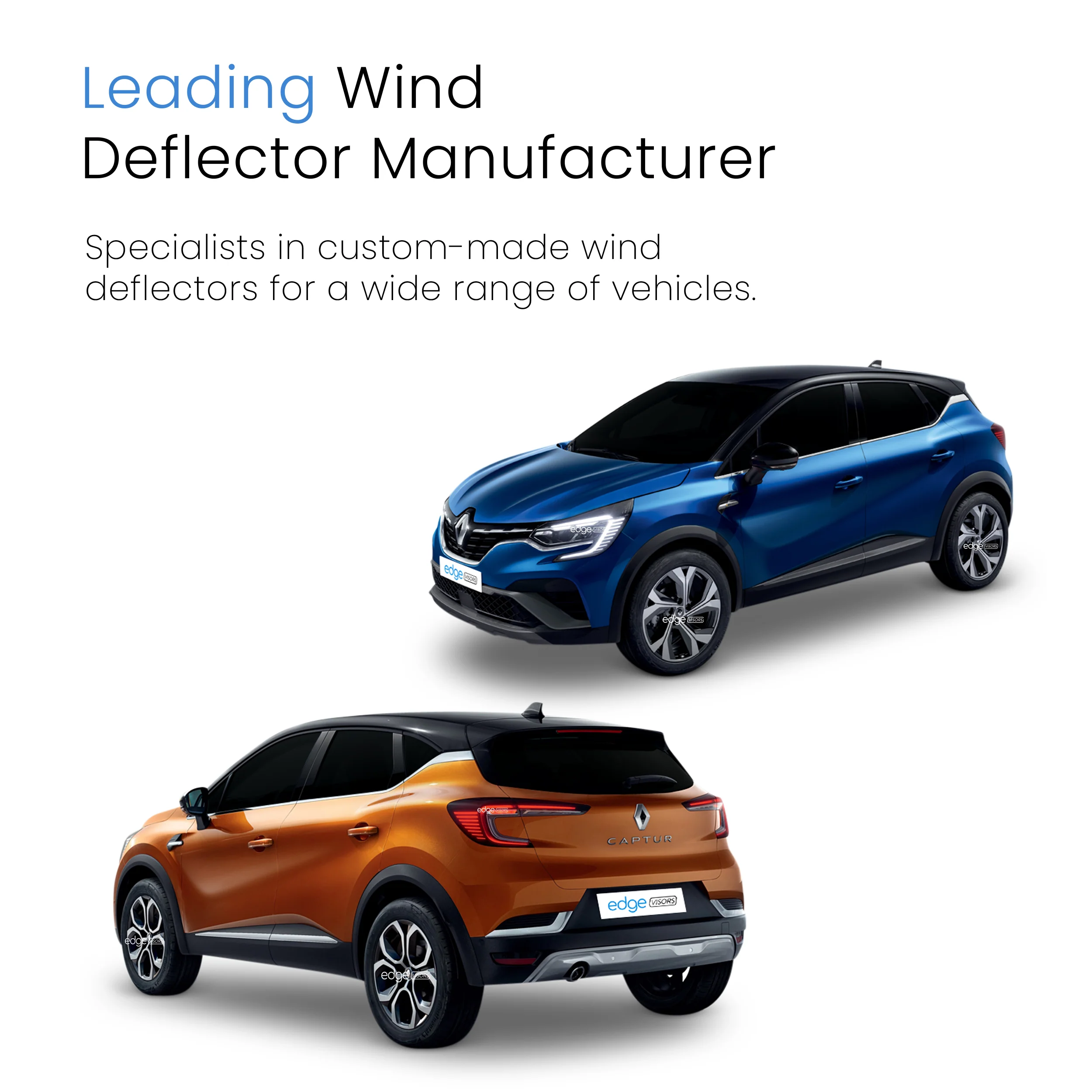 Renault Captur MK2 2020-2025 5 Door Hatchback Wind Deflectors 4pc - Image 4