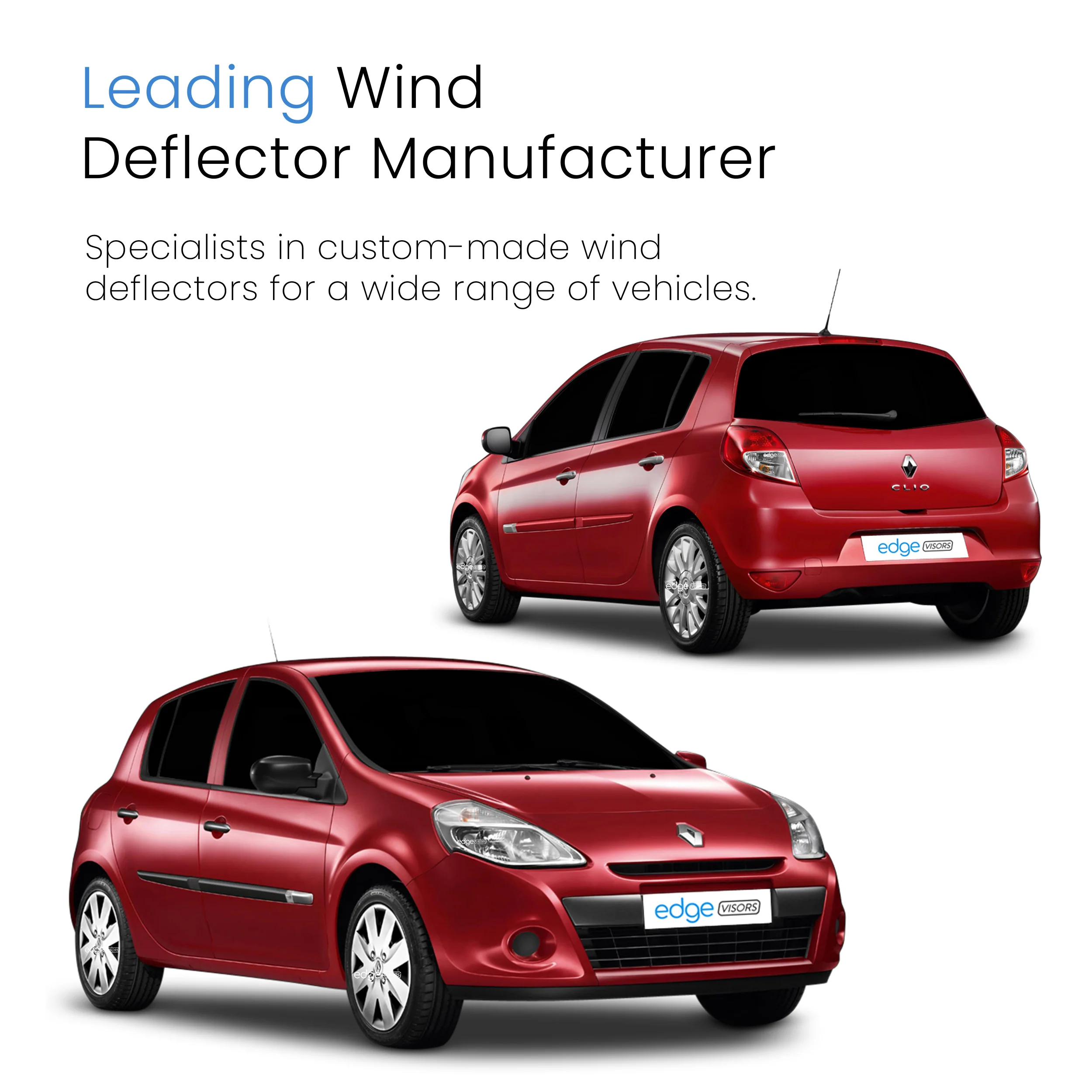 Renault Clio MK3 2005-2012 5 Door Hatchback Wind Deflectors 4pc - Image 4