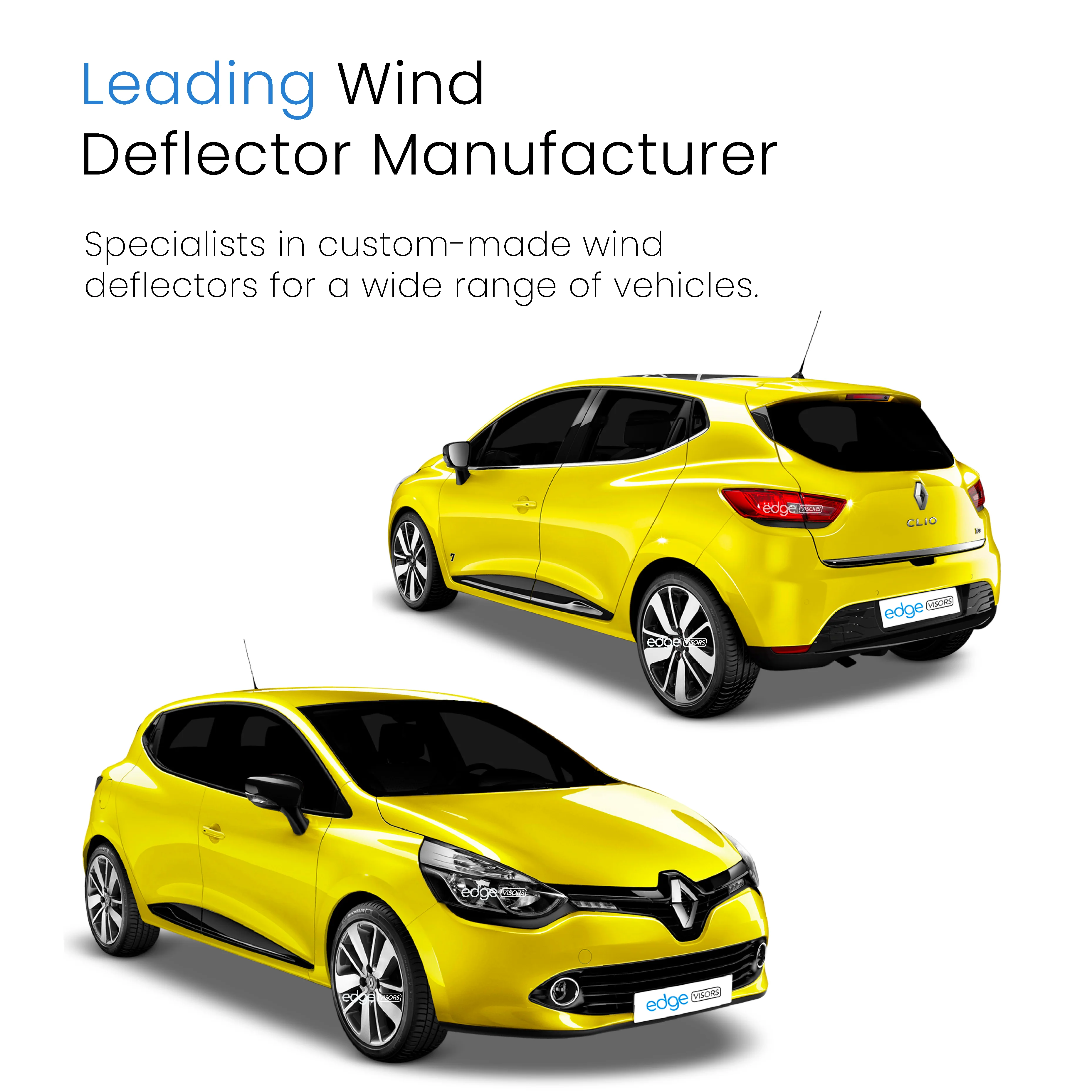 Renault Clio MK4 2012-2019 5 Door Hatchback Wind Deflectors 4pc - Image 4