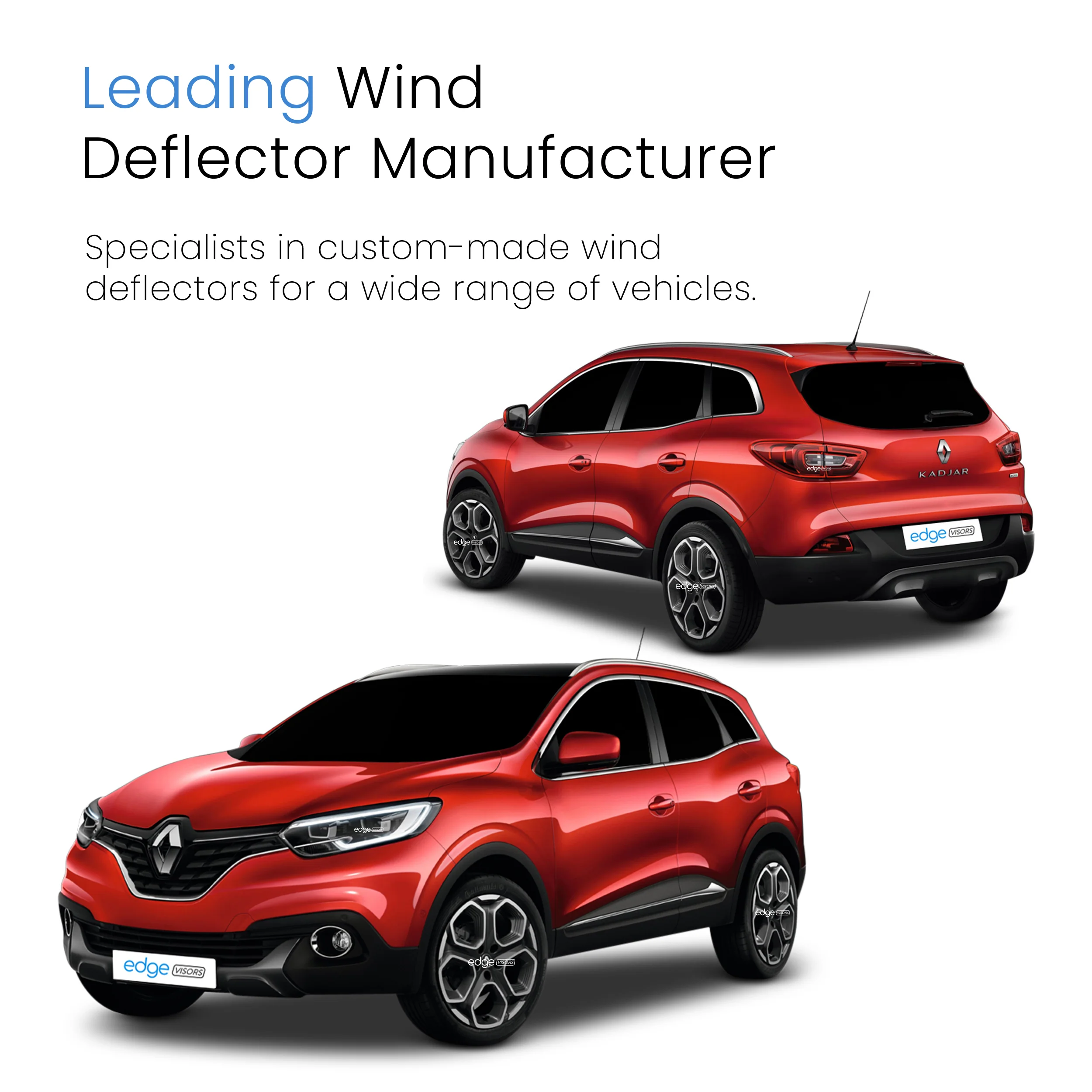Renault Kadjar MK1 2015-2022 5 Door SUV Wind Deflectors 4pc - Image 4