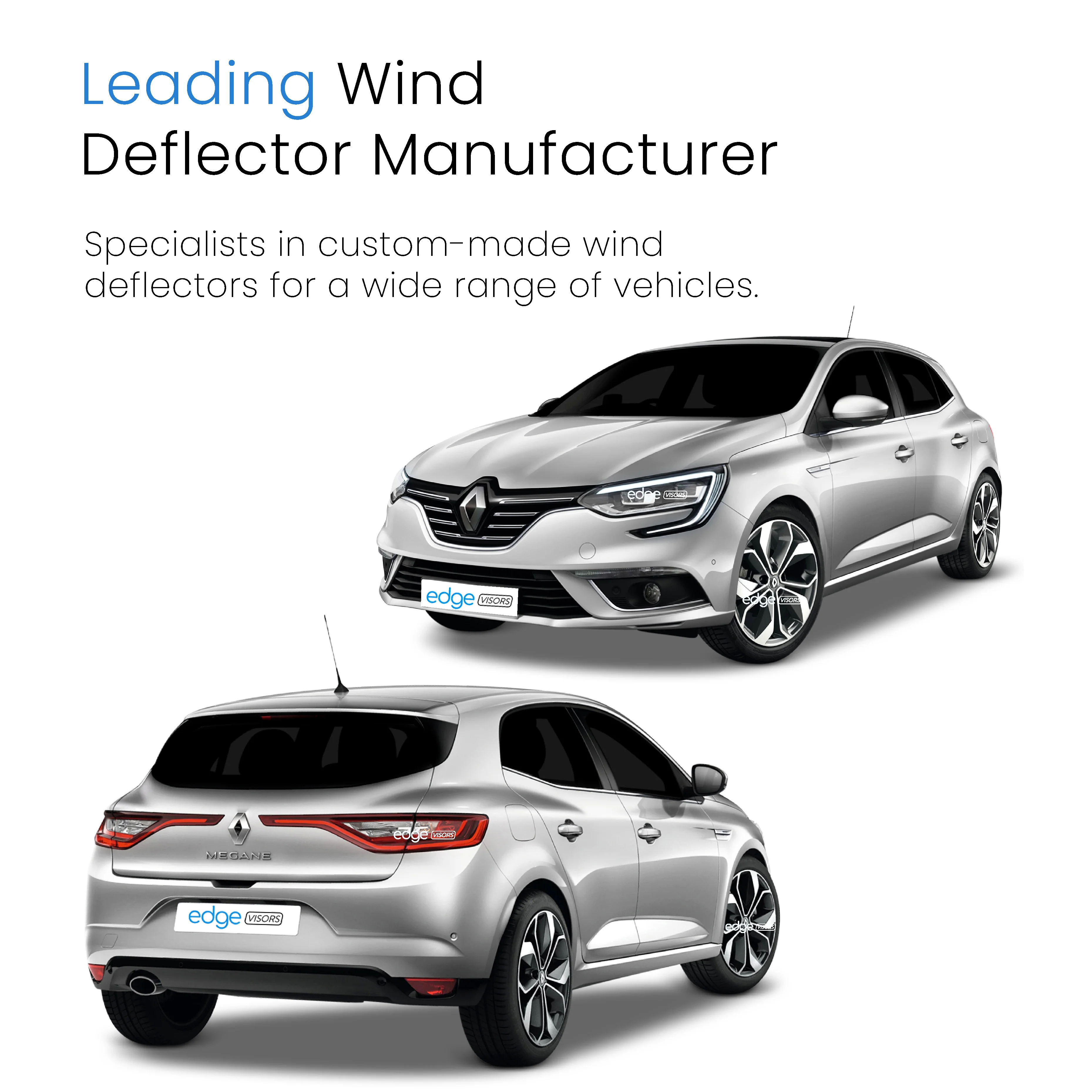 Renault Megane MK4 2016-onwards 5 Door Hatchback Wind Deflectors 4pc - Image 4